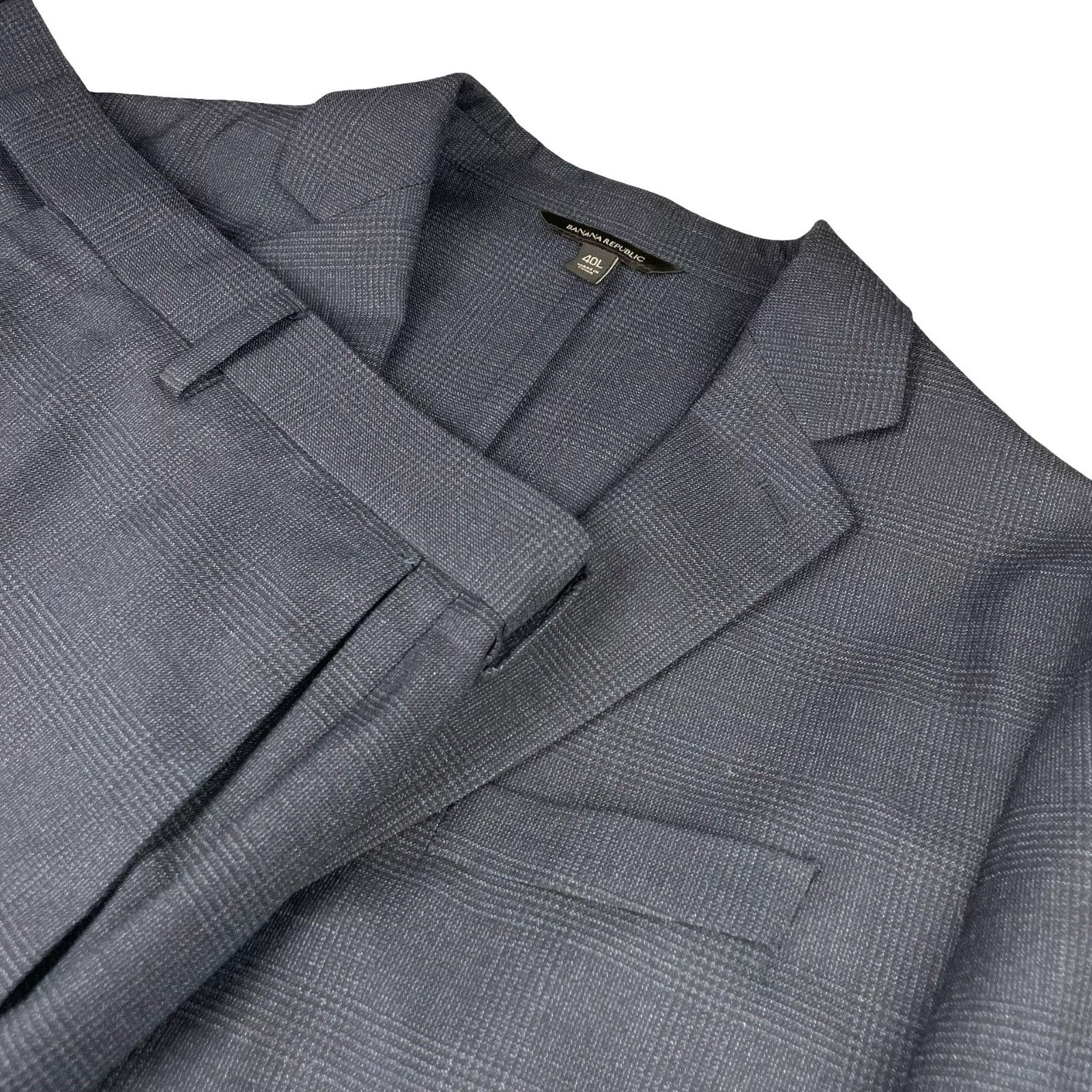 Banana Republic Banana Republic Men's Smart Weight Slim Fit Wool Suit Blue P Size 40L - 1 Thumbnail