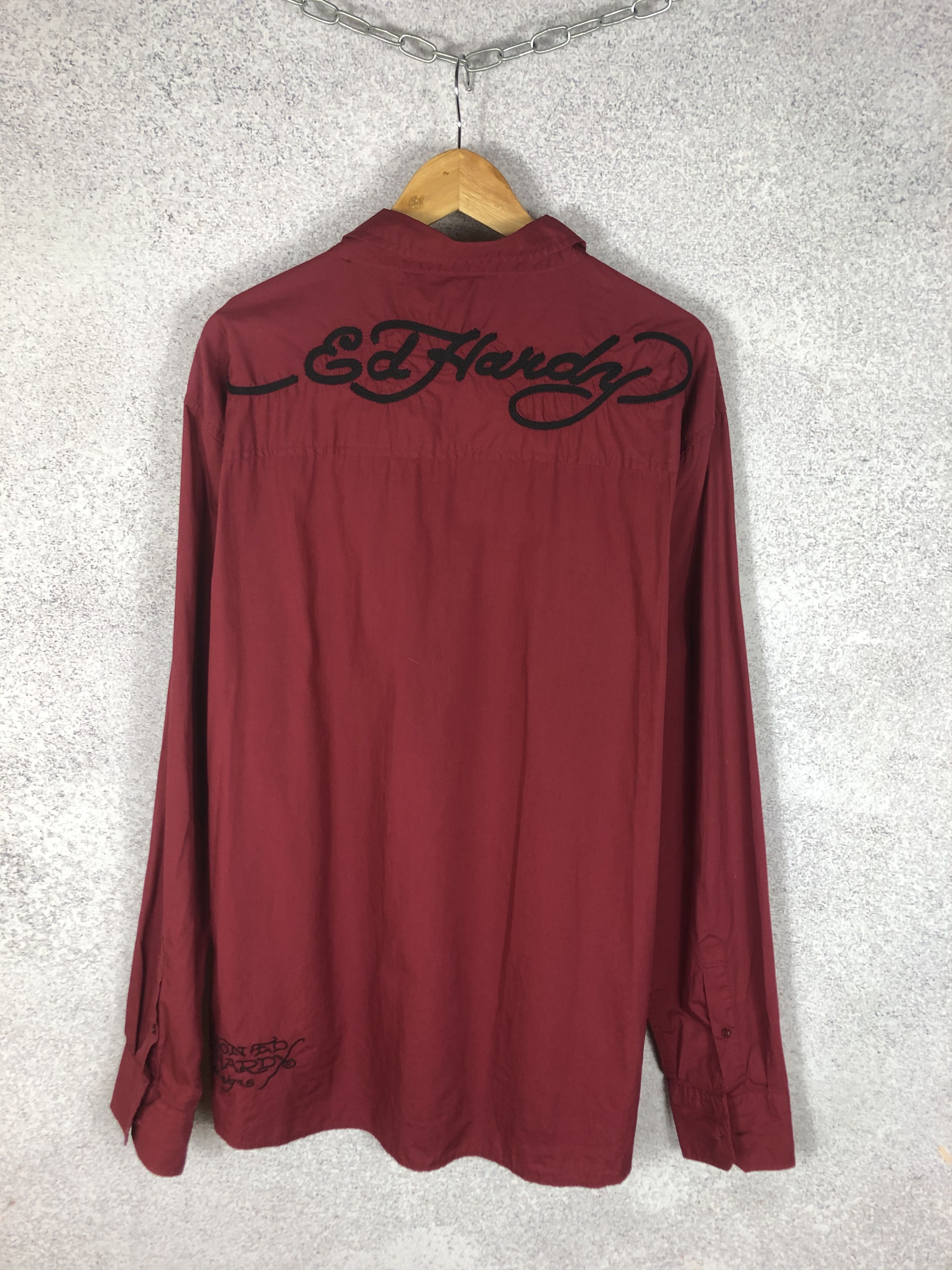 Ed Hardy Vintage Ed Hardy Big Logo Shirt Audiger Longsleeve Size US XXL / EU 58 / 5 - 1 Thumbnail
