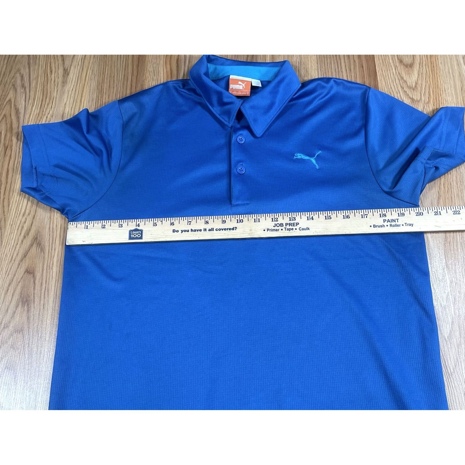 Puma PUMA Mens Small Blue Short Sleeve Polo Golf Tennis Dry Cell Polyester Shirt - Dark Fast Shipping Size US S / EU 44-46 / 1 - 5 Thumbnail