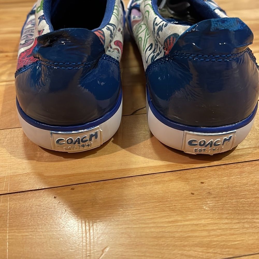 Coach Coach Barrett low top blue patent edged-accent patterned la Size US 6 / IT 36 - 3 Thumbnail
