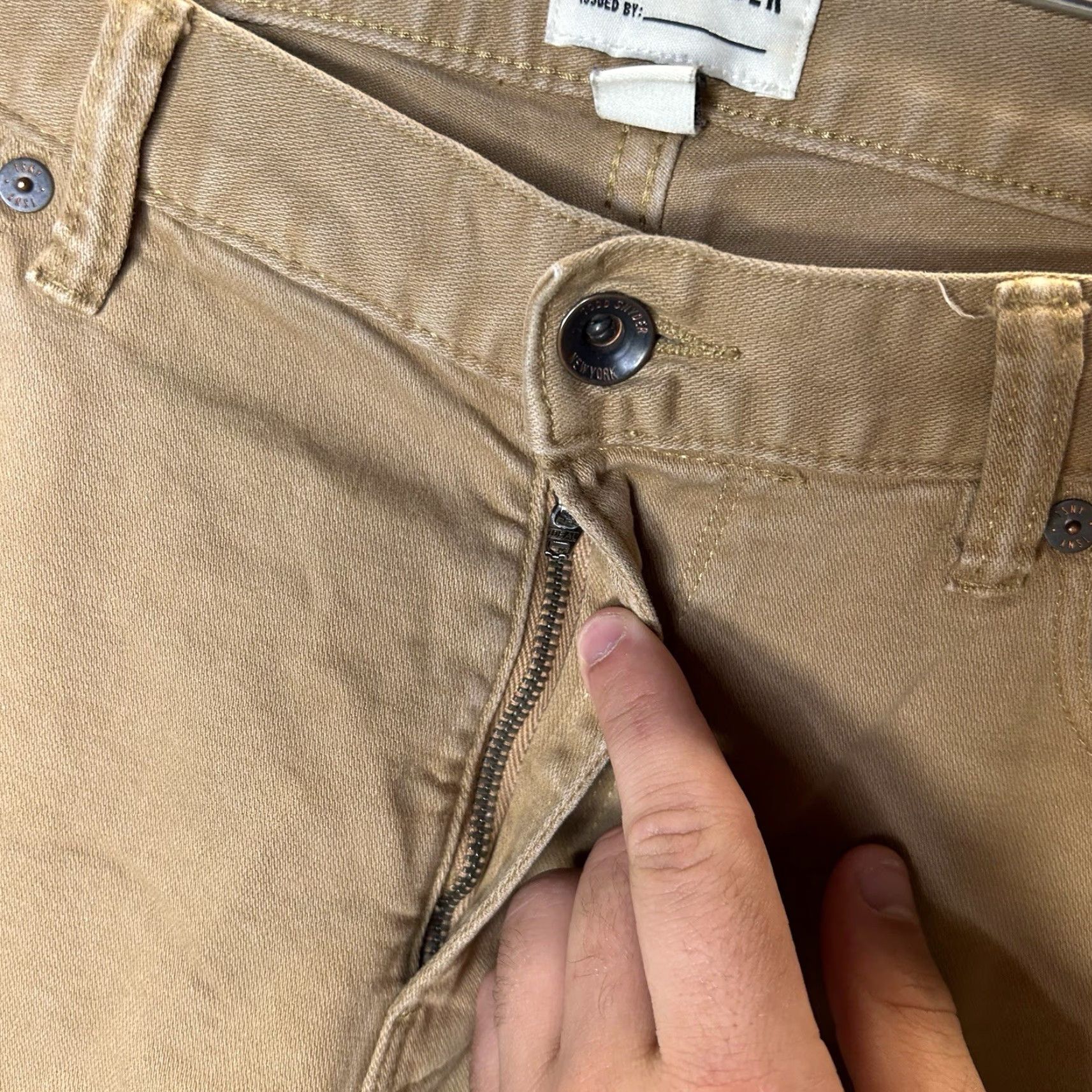 Todd Snyder Todd Snyder Jeans Men Slim 5 Pocket Straight Leg Cotton Blend Brown Khaki 34x30 34x32 Inseam 30.5 Stretch USA City Preppy Button Zip Size US 34 / EU 50 - 7 Thumbnail