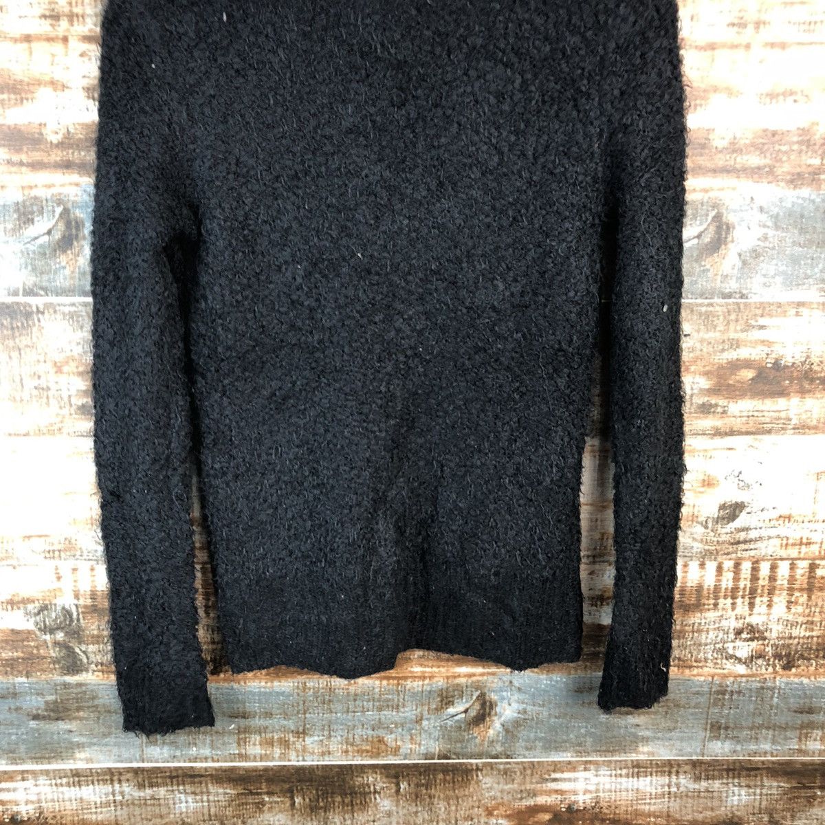 Japanese Brand DL Almost Famous Black Mohair Knitwear #C430 Size M / US 6-8 / IT 42-44 - 14 Thumbnail