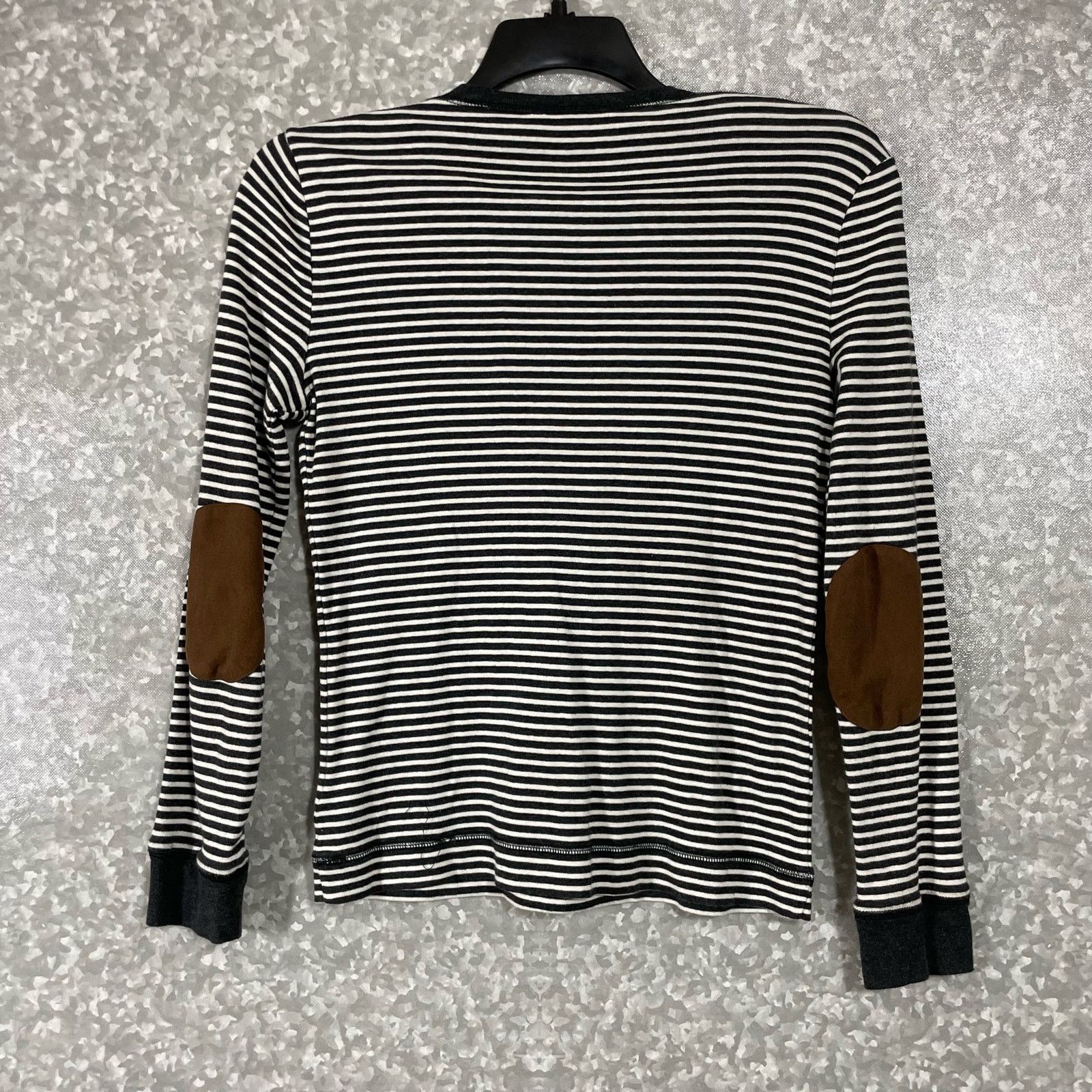 Lauren Ralph Lauren Lauren Ralph Lauren Gray Striped Leather Patches Top -Medium Size M / US 6-8 / IT 42-44 - 6 Thumbnail