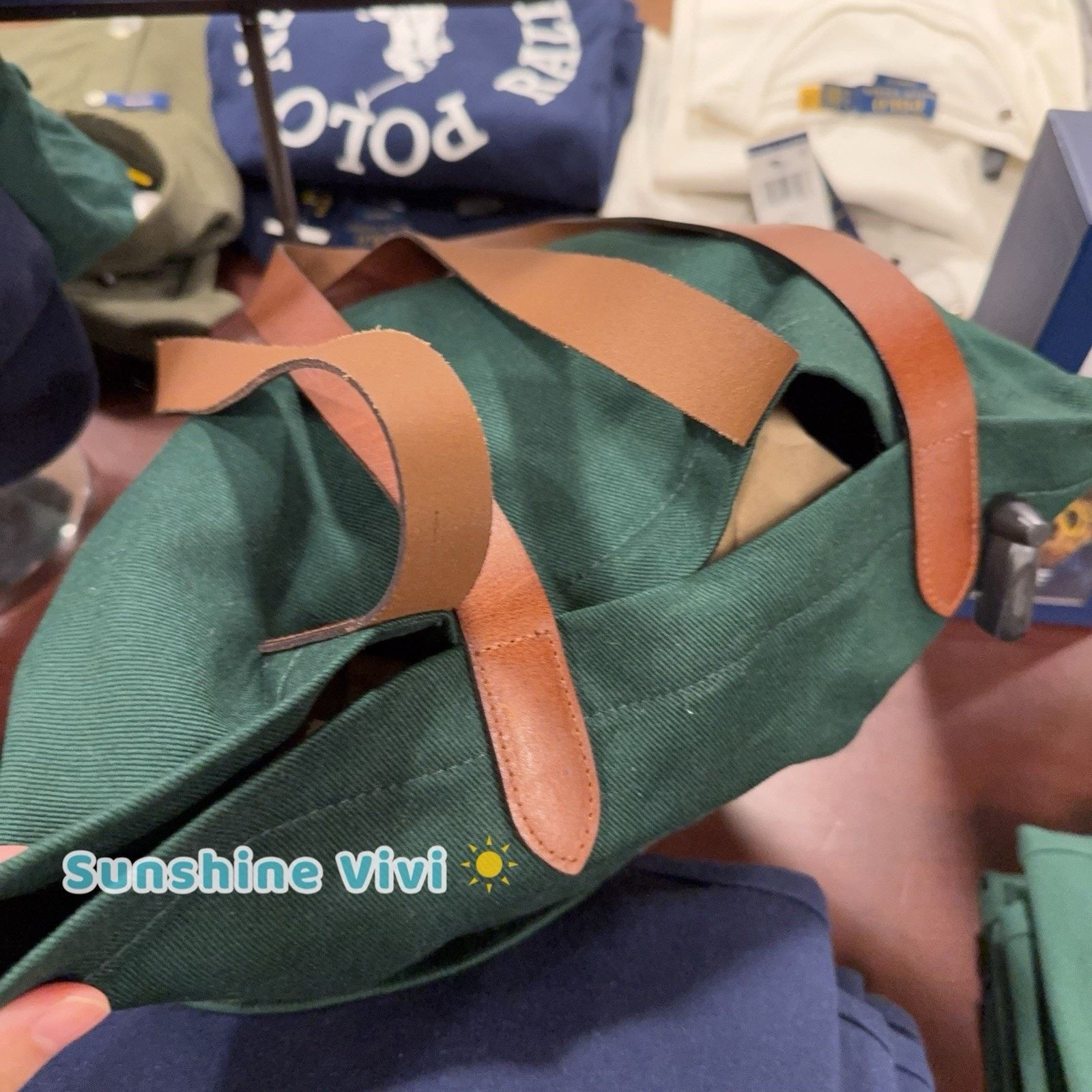 Polo Ralph Lauren NWT Polo Ralph Lauren Cotton Twill Bear Tote Bag Green Size ONE SIZE - 2 Thumbnail