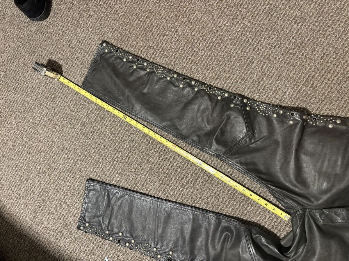 RRL Ralph Lauren RRL Ralph Ralph Lauren Black Leather Studded Pants Size US 34 / EU 50 - 9 Thumbnail
