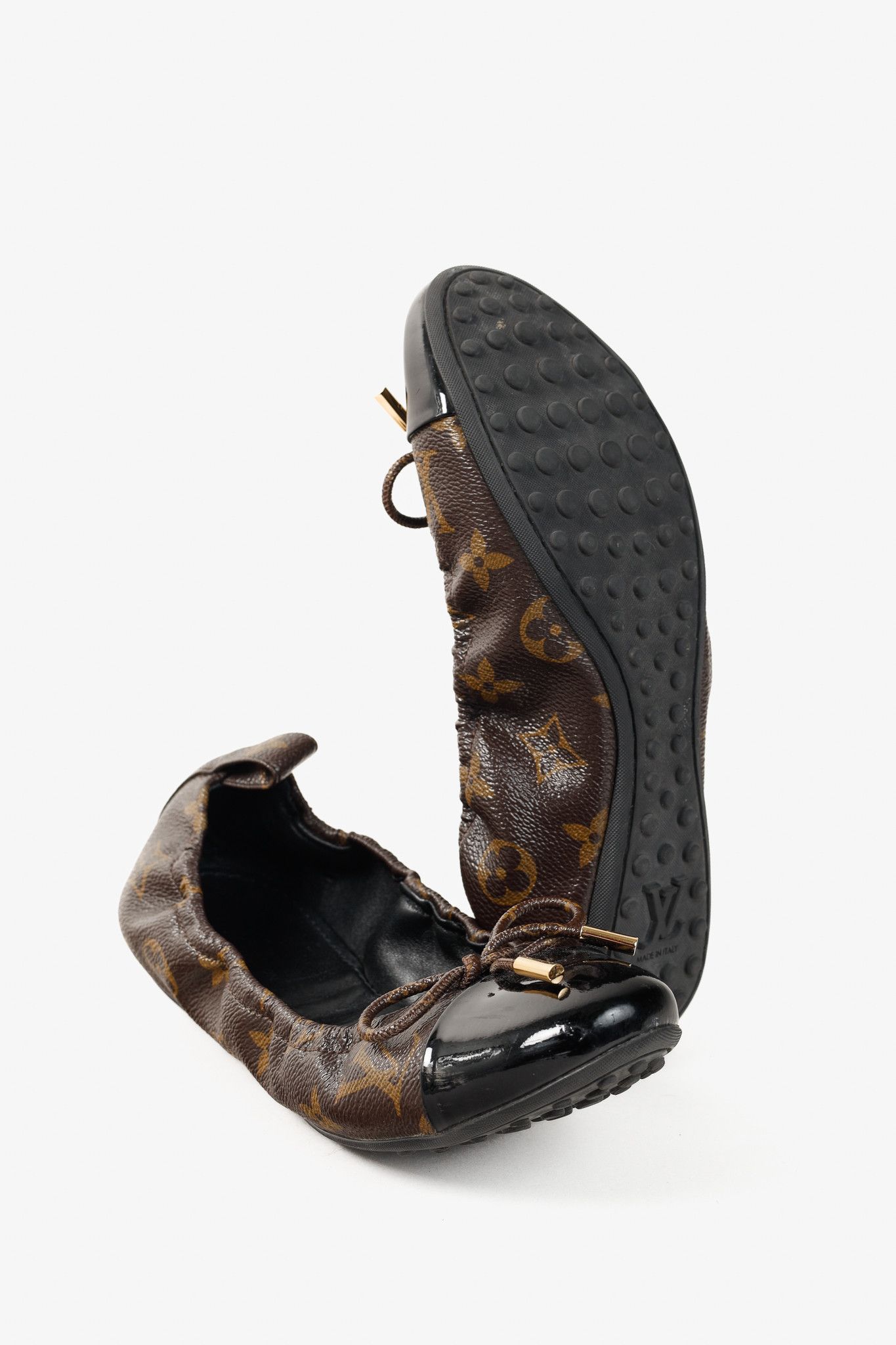 Louis Vuitton Louis Vuitton Flirty Monogram Canvas Cap-Toe Bow Flats Size US 6.5 / IT 36.5 - 5 Thumbnail