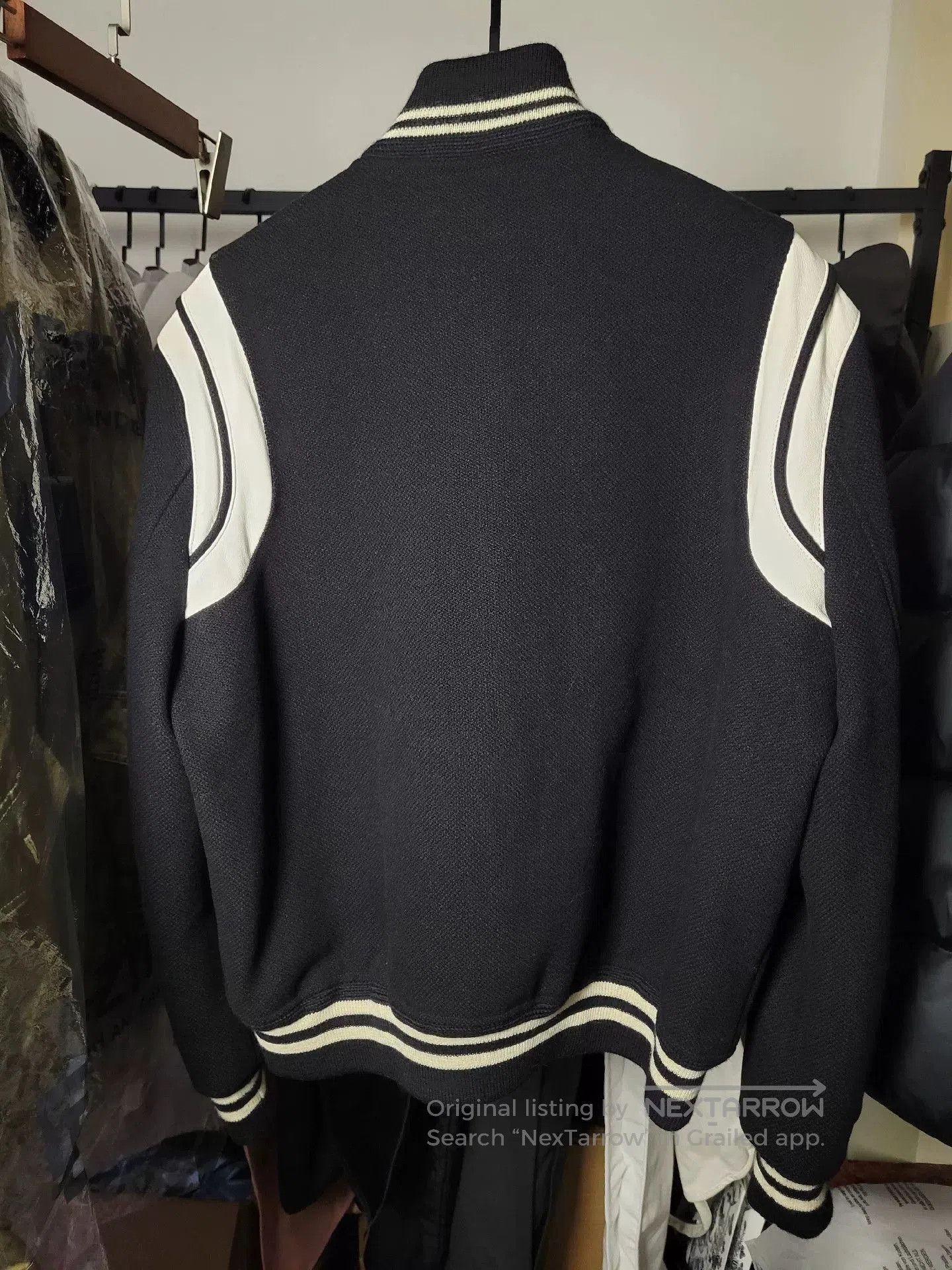 Saint Laurent Paris Saint Laurent Black and White Baseball Jacket. Size US M / EU 48-50 / 2 - 5 Thumbnail