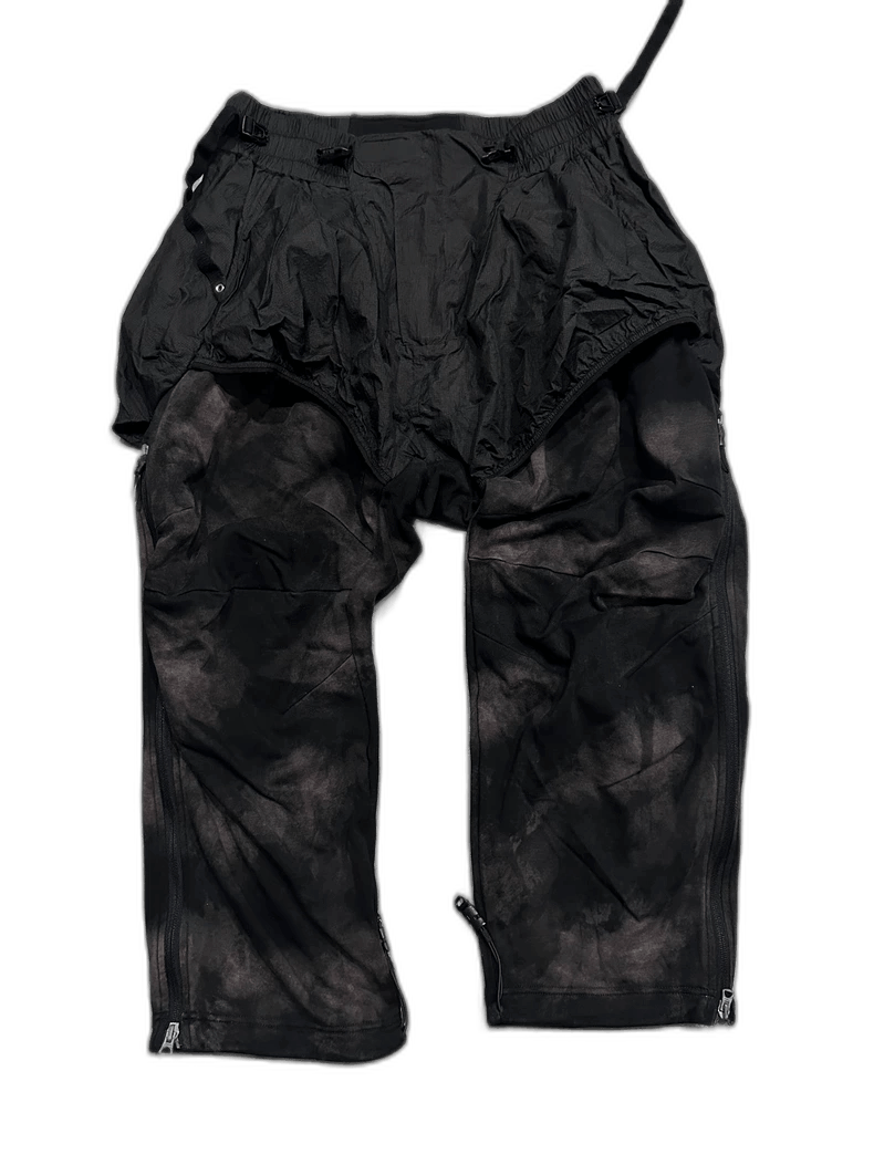 Rick Owens Black Washed Nylon Long Pants-2506 Size US 26 / EU 42 - 1 Thumbnail