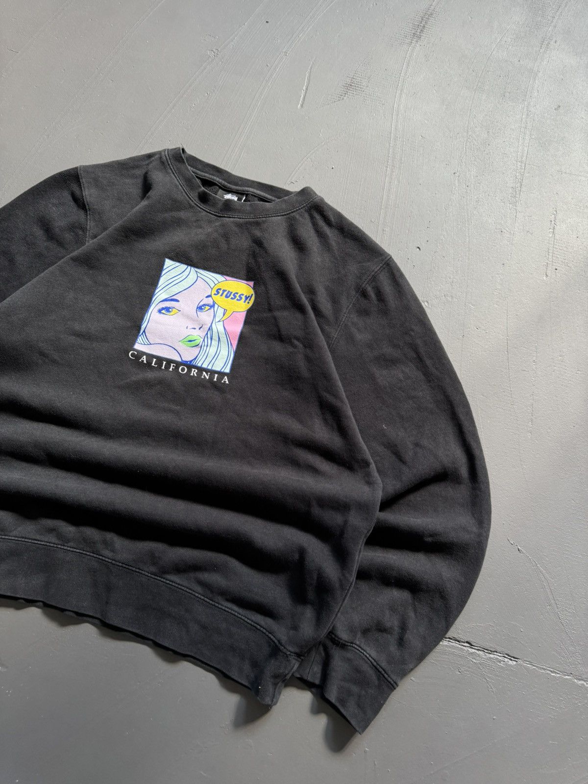 Stussy STUSSY CENTER LOGO VINTAGE OVERSIZE SWEATSHIRT Size US M / EU 48-50 / 2 - 2 Thumbnail