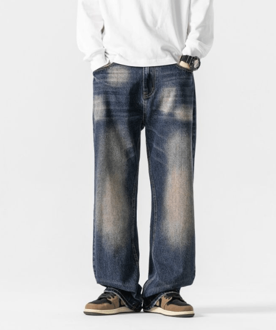 Japanese Brand × Jean High street American loose casual retro wide-leg baggy jeans Size US 32 / EU 48 - 1 Thumbnail