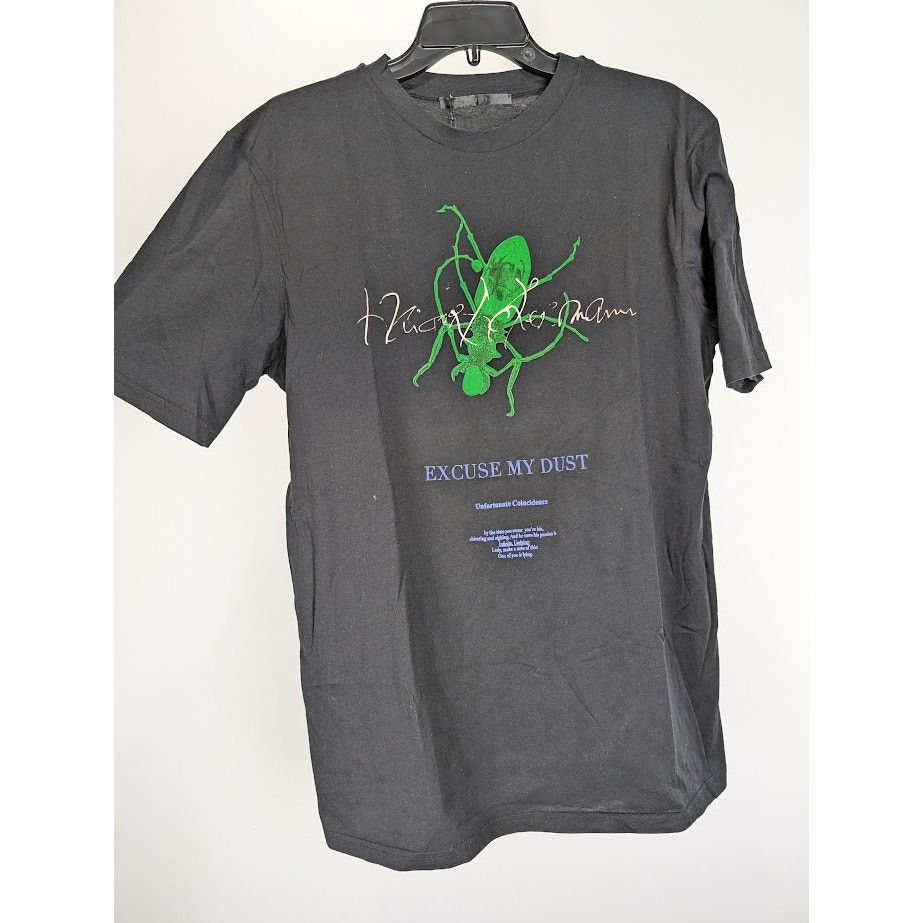 Haider Ackermann o1rshd1 Excuse My Dust Printed T-Shirt in Black/Green Size US S / EU 44-46 / 1 - 7 Thumbnail