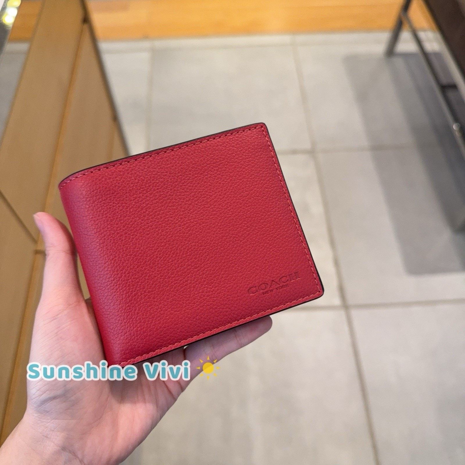 Coach NWT COACH CR911 Men's 3-In-1 Wallet Leather True red Size ONE SIZE - 1 Thumbnail
