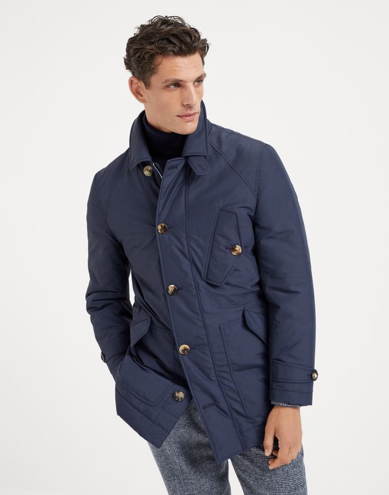Brunello Cucinelli o1w1db10825 WR Padded Jacket in Blue Size US M / EU 48-50 / 2 - 1 Thumbnail