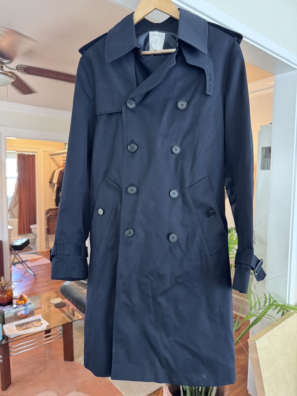 Sandro Sandro Navy Trench Size US M / EU 48-50 / 2 - 1 Thumbnail