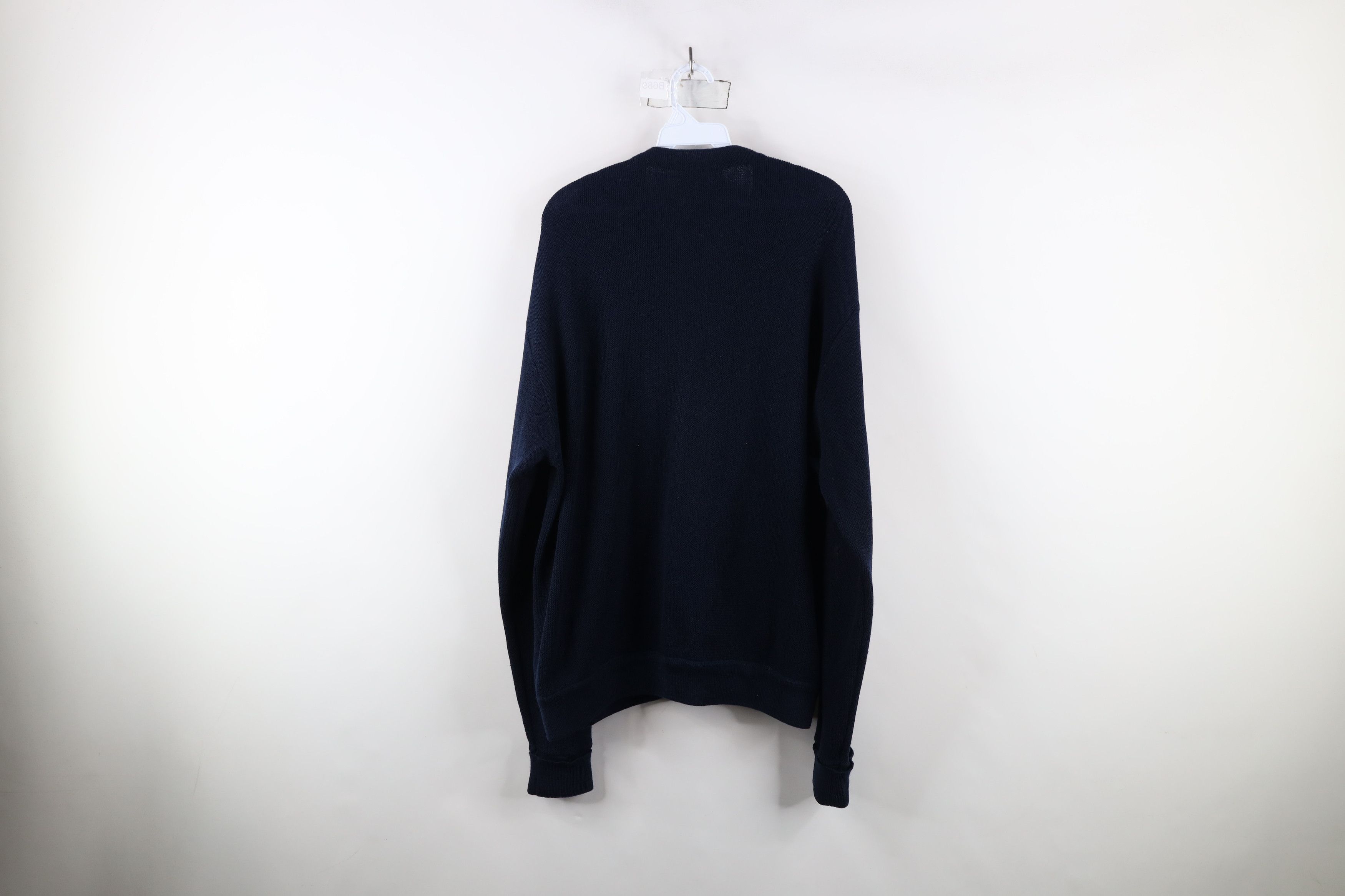 Vintage Vintage 90s Streetwear Cobain Cardigan Sweater Navy Blue Size US XL / EU 56 / 4 - 10 Thumbnail