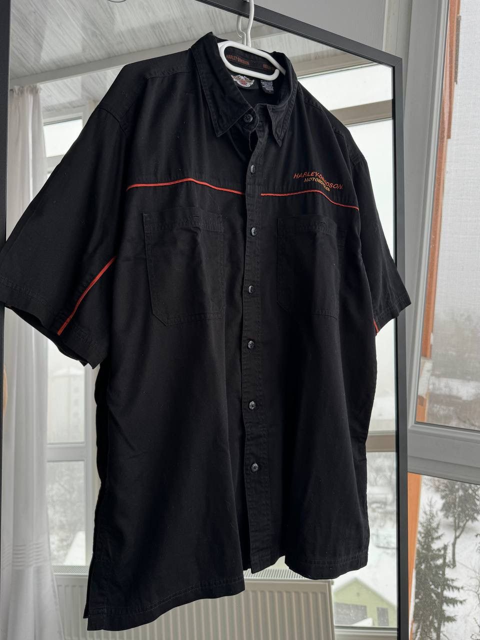 Harley Davidson Vintage Harley-Davidson Moto Short Sleeve Shirt Sz L Size US L / EU 52-54 / 3 - 15 Thumbnail