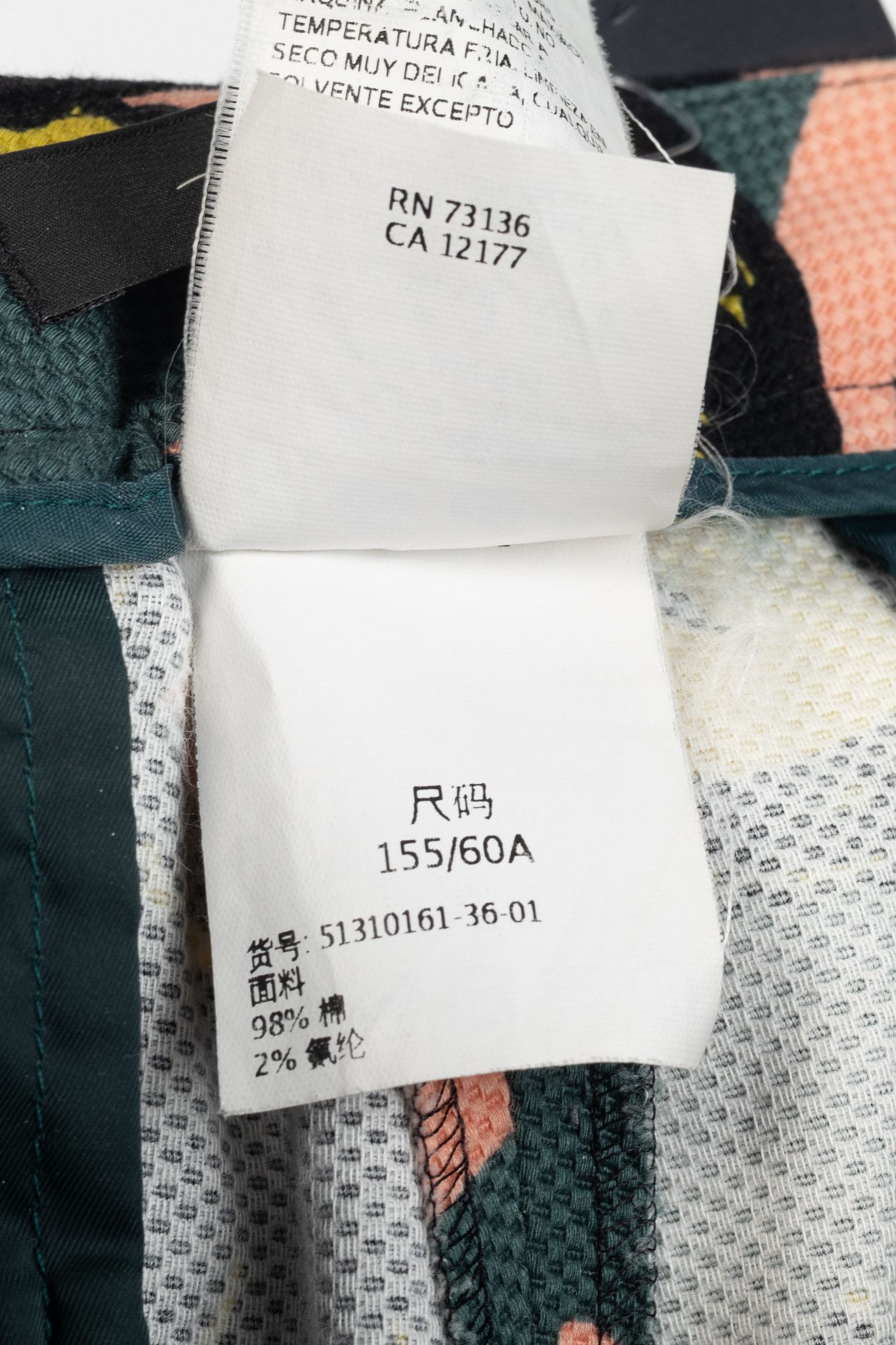 Weekend Max Mara Weekend Max Mara Green & Pink Floral Slim Cigarette Trousers Size 26" / US 2 / IT 38 - 13 Thumbnail