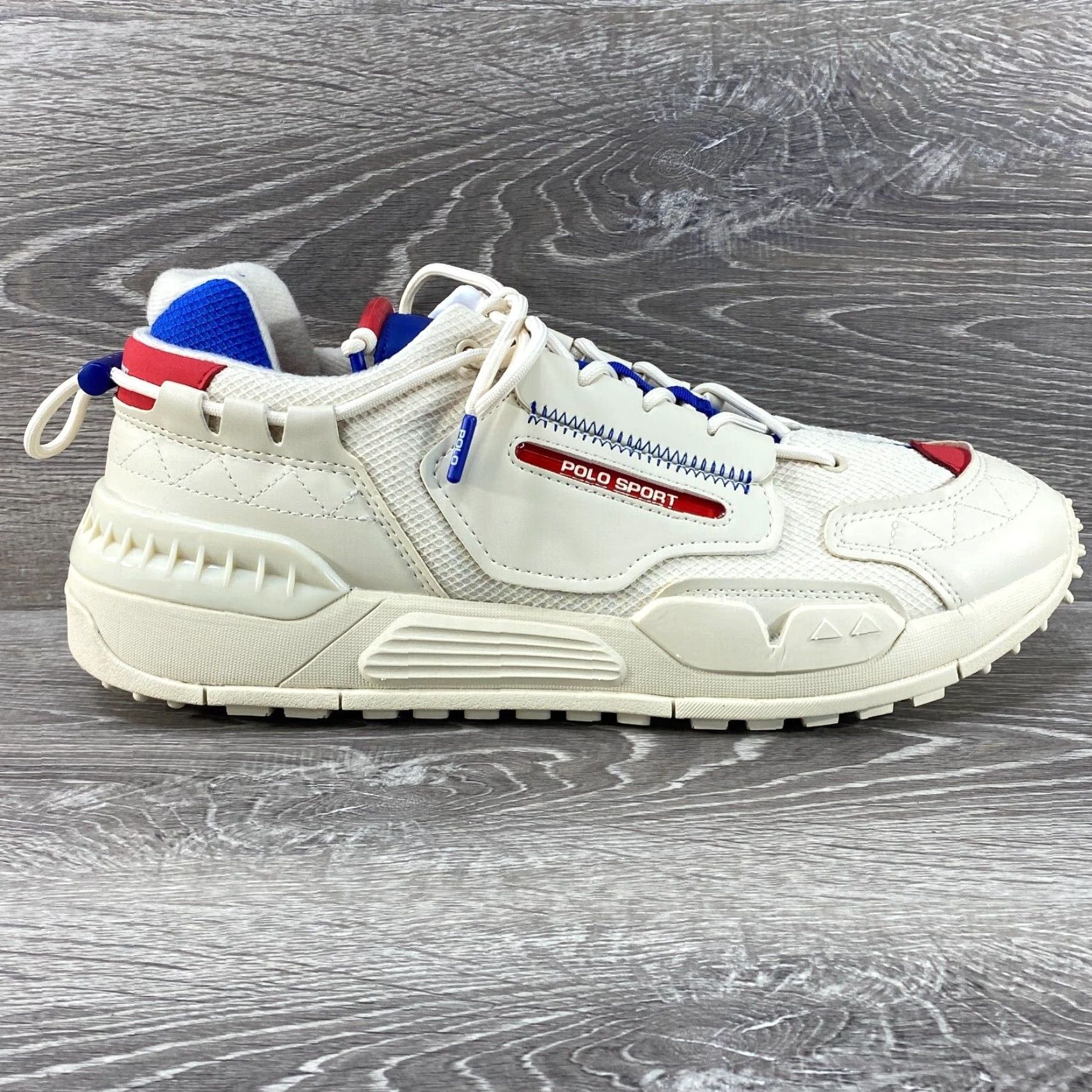 Polo Ralph Lauren Polo Ralph Lauren Sport Mens 11.5 PS200 SK HTL Beige Red Blue Shoe Sneakers NEW Size US L / EU 52-54 / 3 - 2 Thumbnail