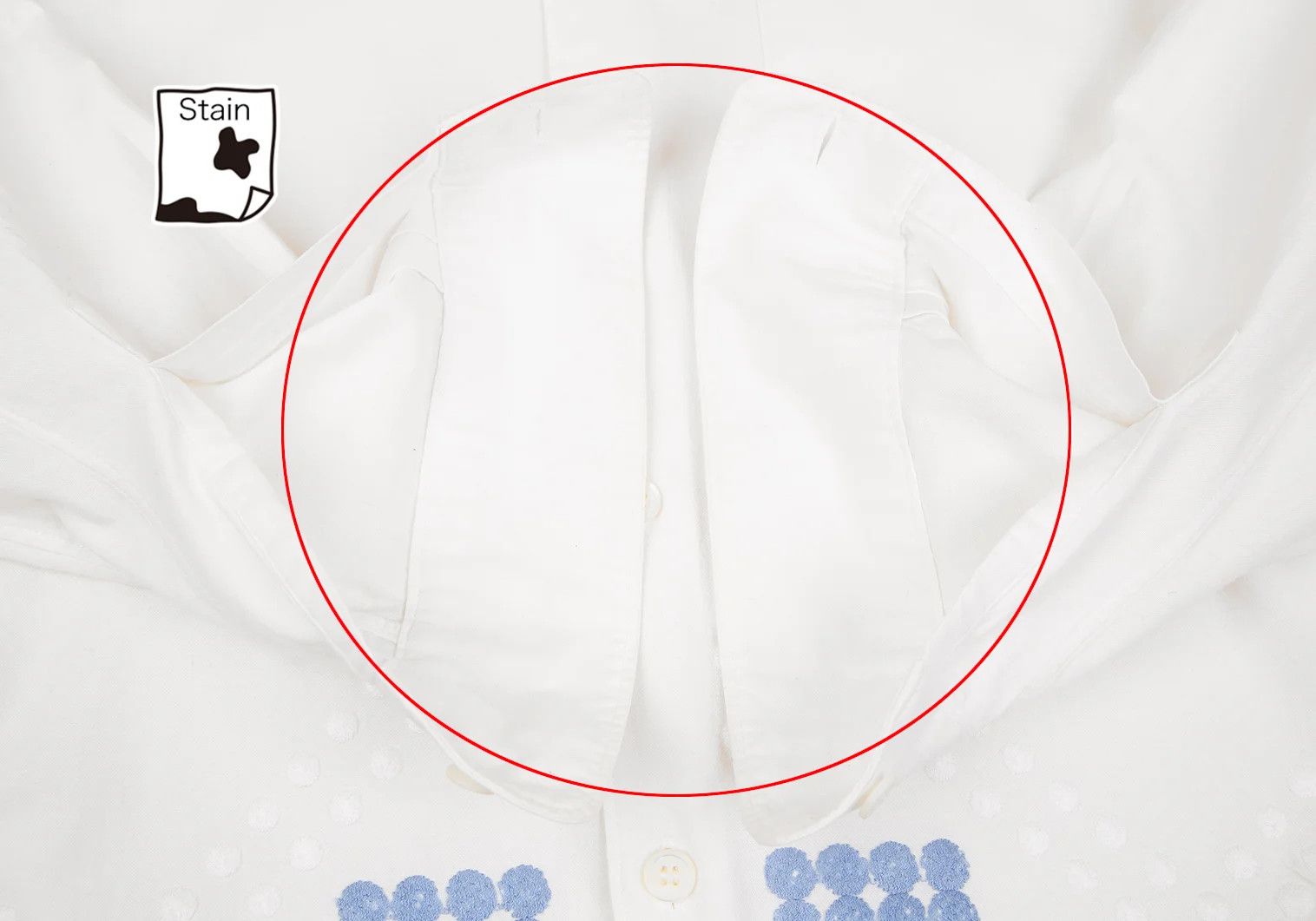 Comme des Garcons Homme Plus Dot Embroidered Long Sleeve No-Collar Shirt Off Blue M Size US M / EU 48-50 / 2 - 11 Thumbnail