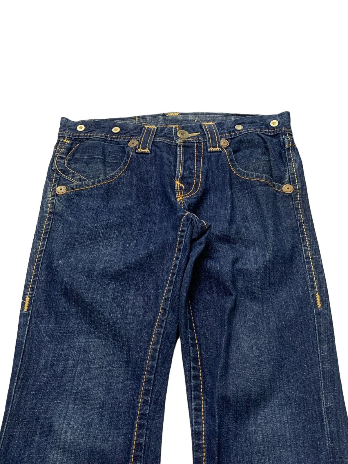 Ed Hardy × True Religion True Religion Joey Herritage Big Stitch Flared Raw Jeans Size US 32 / EU 48 - 6 Thumbnail