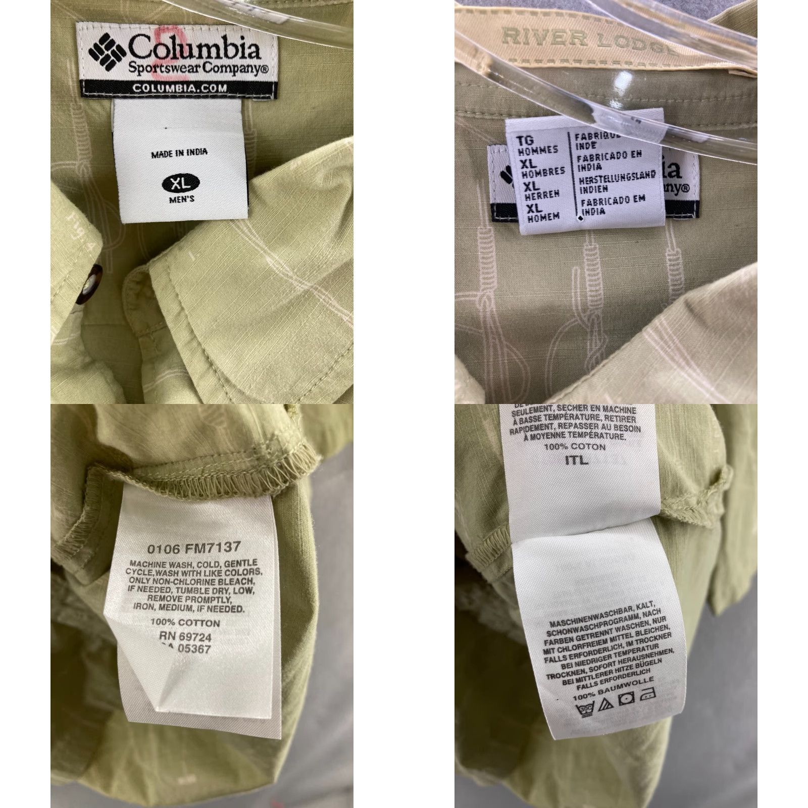 Vintage VINTAGE Columbia PFG Shirt Mens XL Green Long Sleeve Fishing Outdoors Knots AOP Size US XL / EU 56 / 4 - 9 Thumbnail
