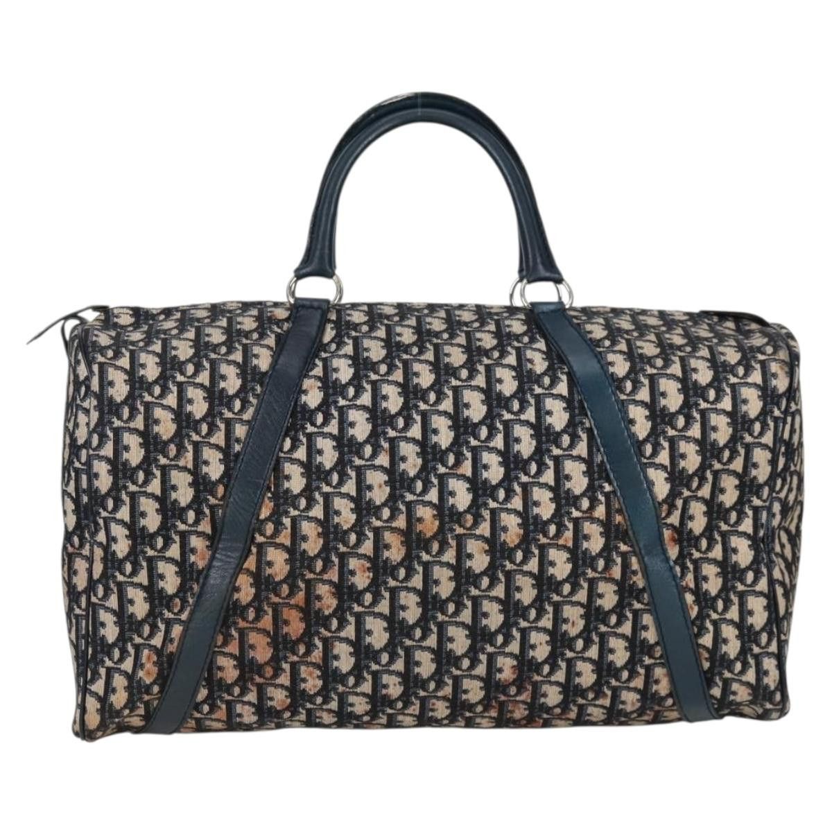 Dior DIOR Trotter Canvas Boston Bag Navy Silver Size ONE SIZE - 2 Thumbnail