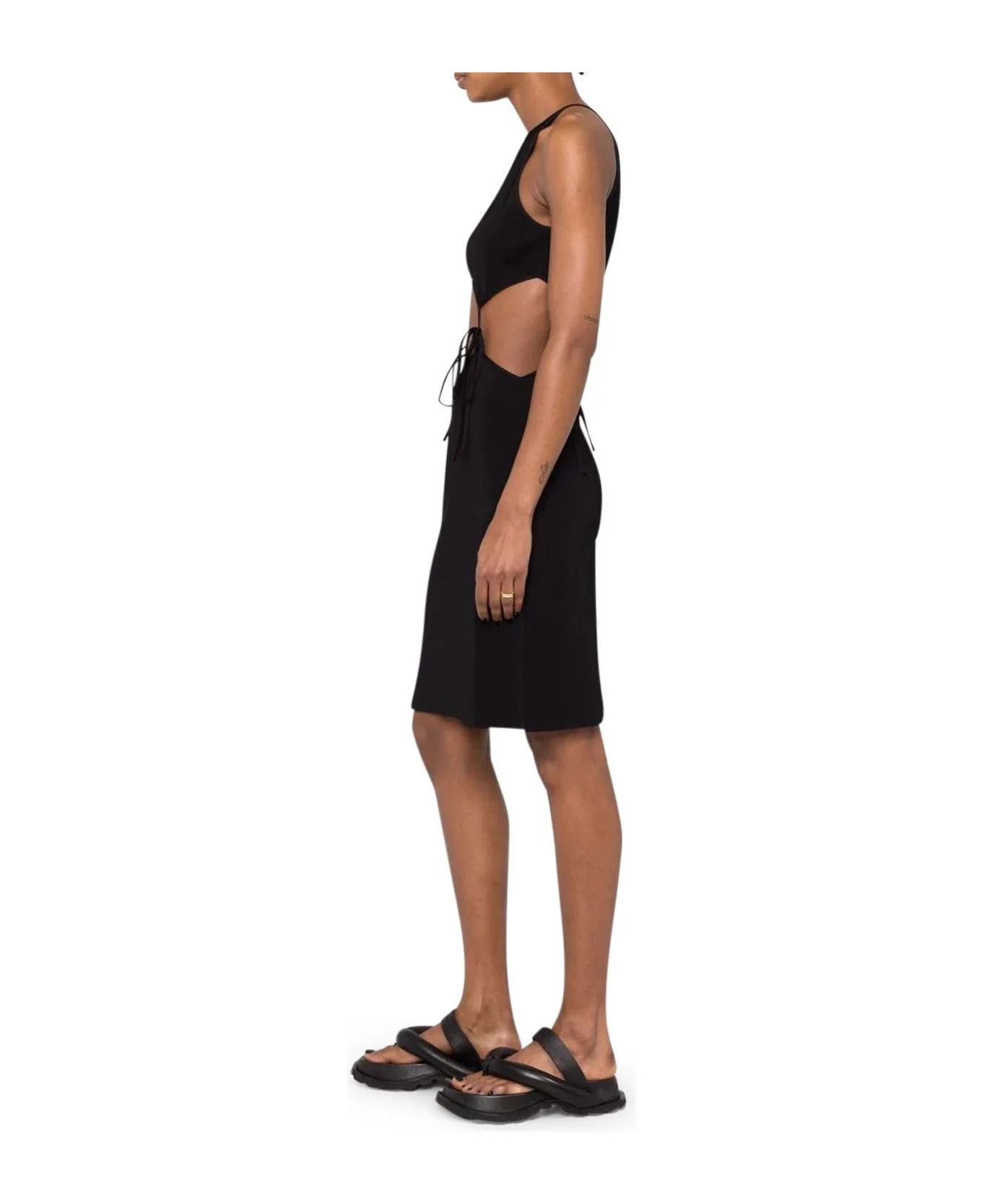Bottega Veneta o1y0725 Mini Dress in Black Size M / US 6-8 / IT 42-44 - 3 Thumbnail