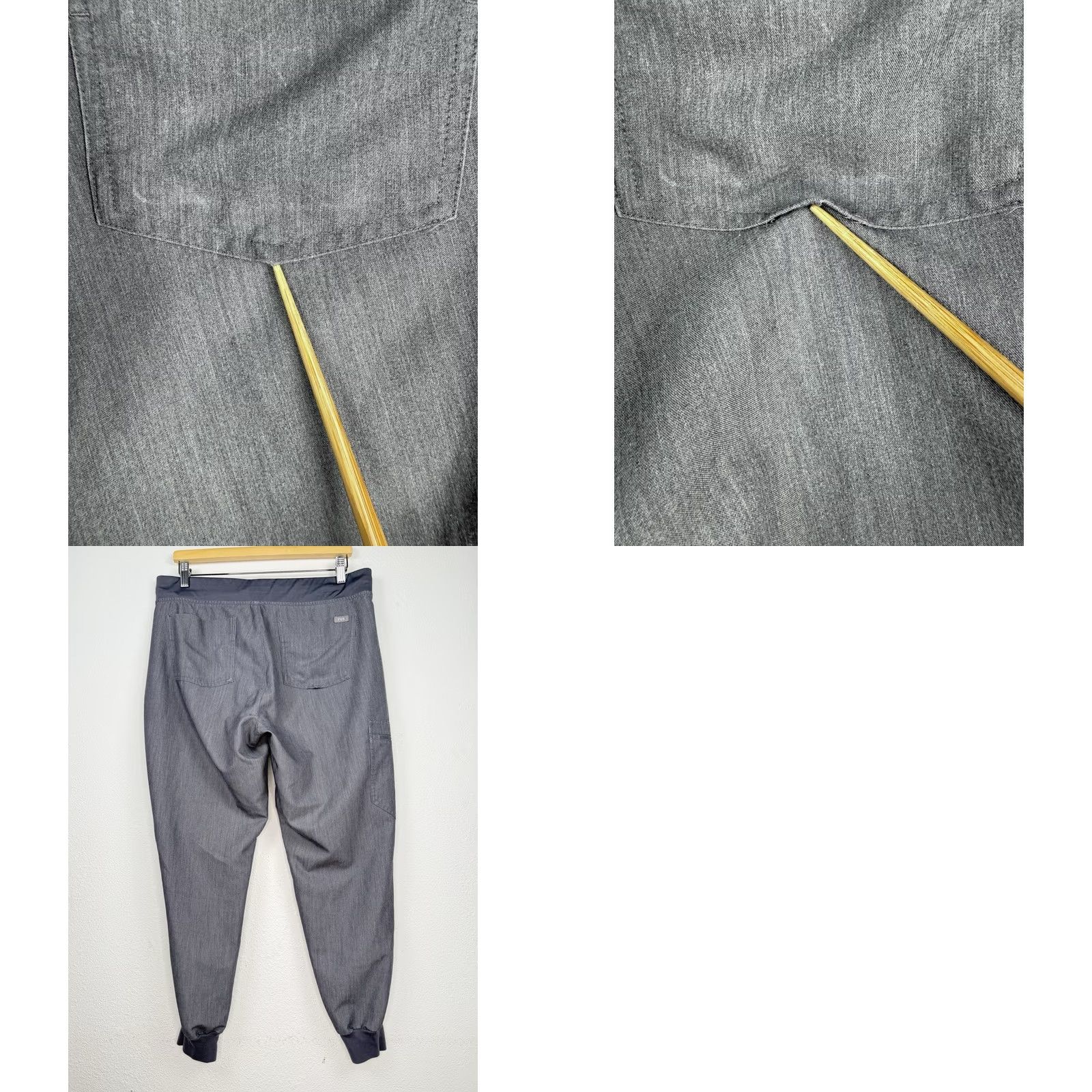 Vintage Figs Scrub Pants Joggers Gray Stretch Women's Size L RN#142256 Nurse Pants Gray Women L Socialized Size 36" / US 14 / IT 50 - 8 Thumbnail