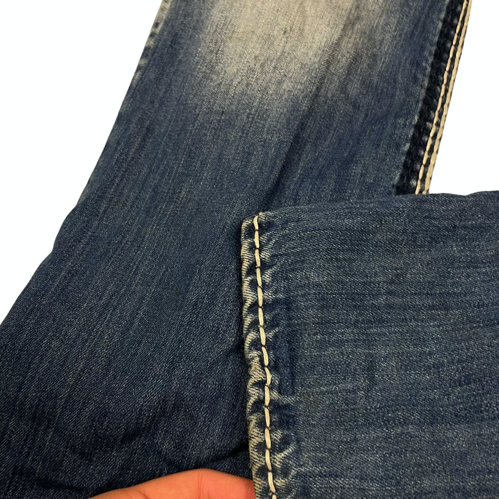 True Religion True Religion Bobby Big QT Men Blue Cotton Straight Jeans 33 Size US 33 - 8 Thumbnail