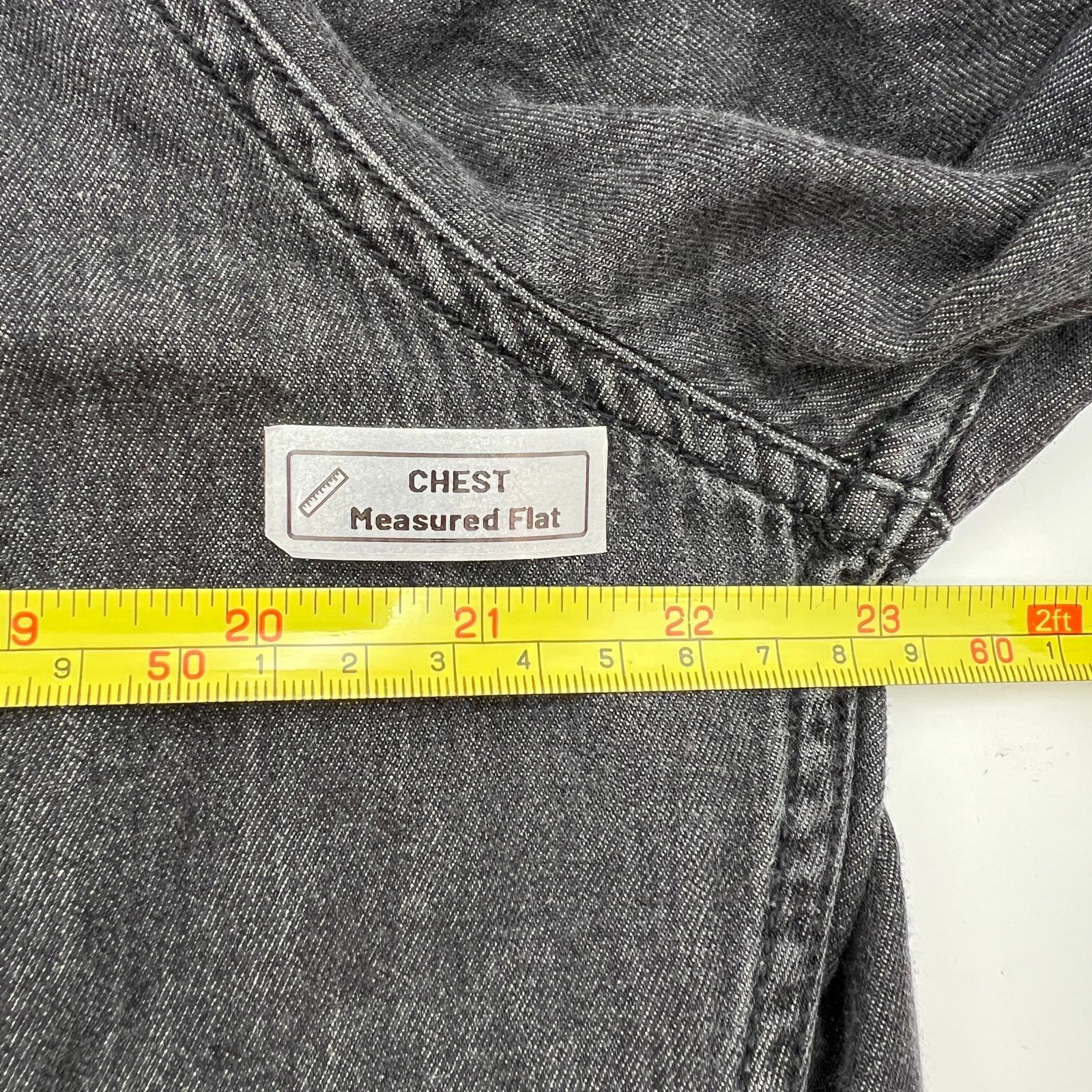 Other Pact Denim Chambray Ranch Shirt Black Organic Cotton Size XL / US 12-14 / IT 48-50 - 4 Thumbnail