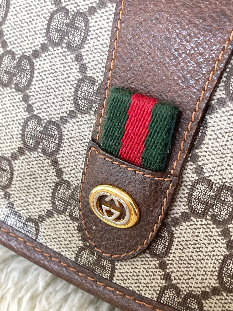 Gucci × Vintage Gucci GG Sherry Line Clutch Bag Size ONE SIZE - 17 Thumbnail