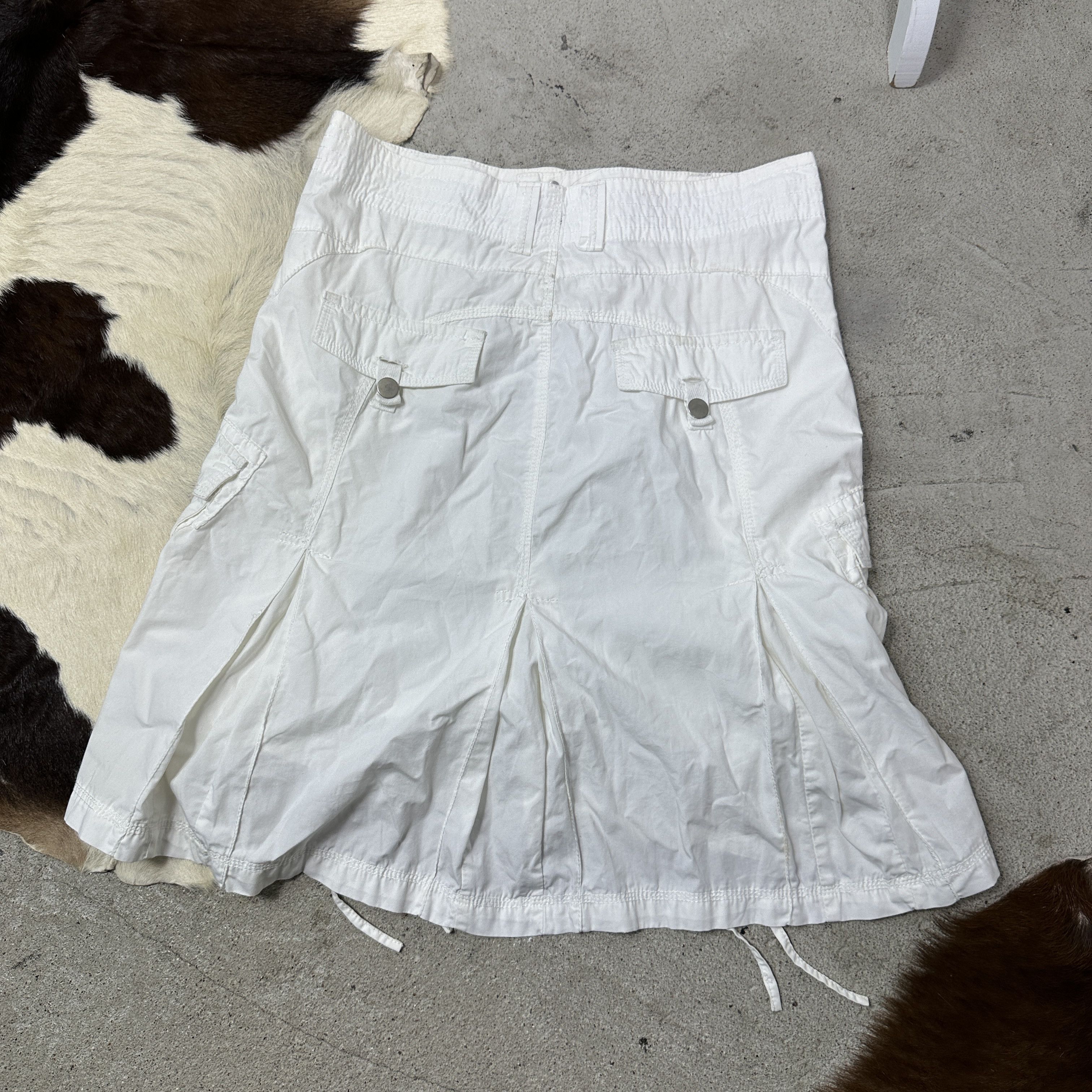 Vintage Vintage Avant Garde Military Styled Mini Skirt Y2K Size 26" / US 2 / IT 38 - 5 Thumbnail