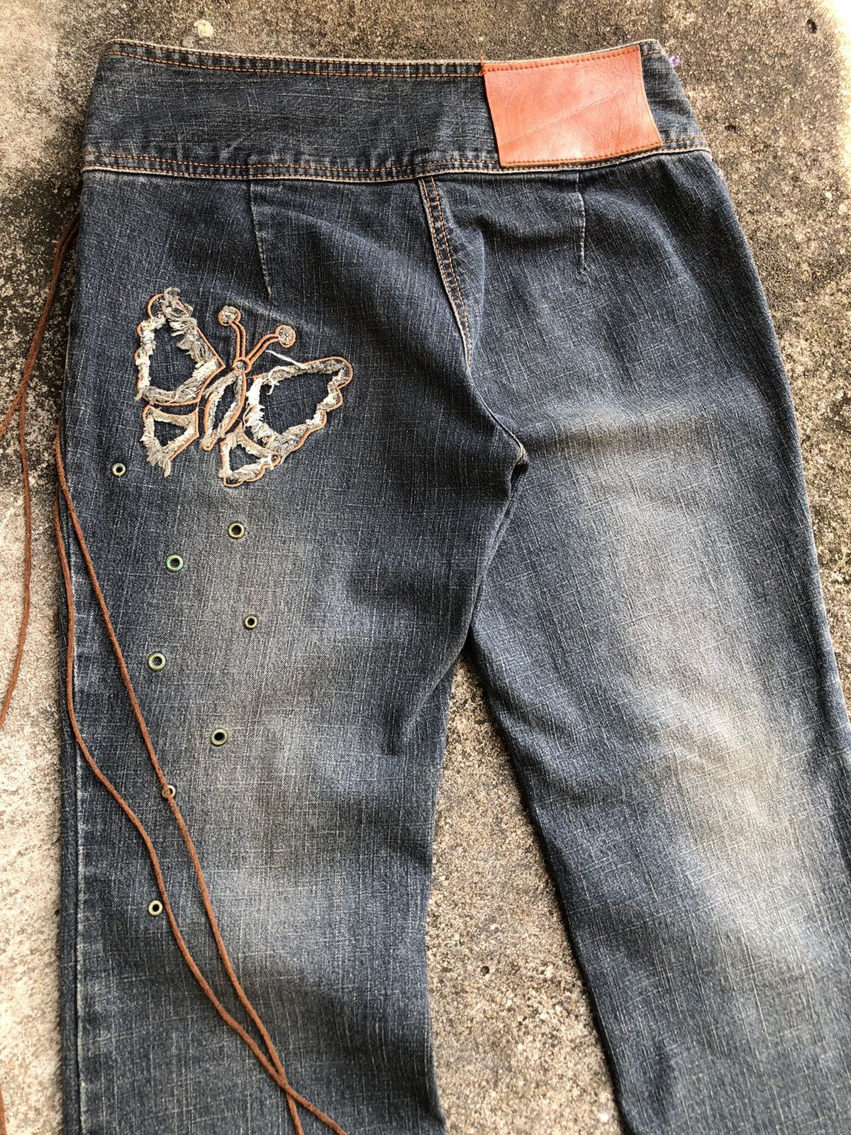 Japanese Brand Vintage Egoist Japanese Flared Denim Distressed Y2k Punk Size 28" / US 6 / IT 42 - 16 Thumbnail