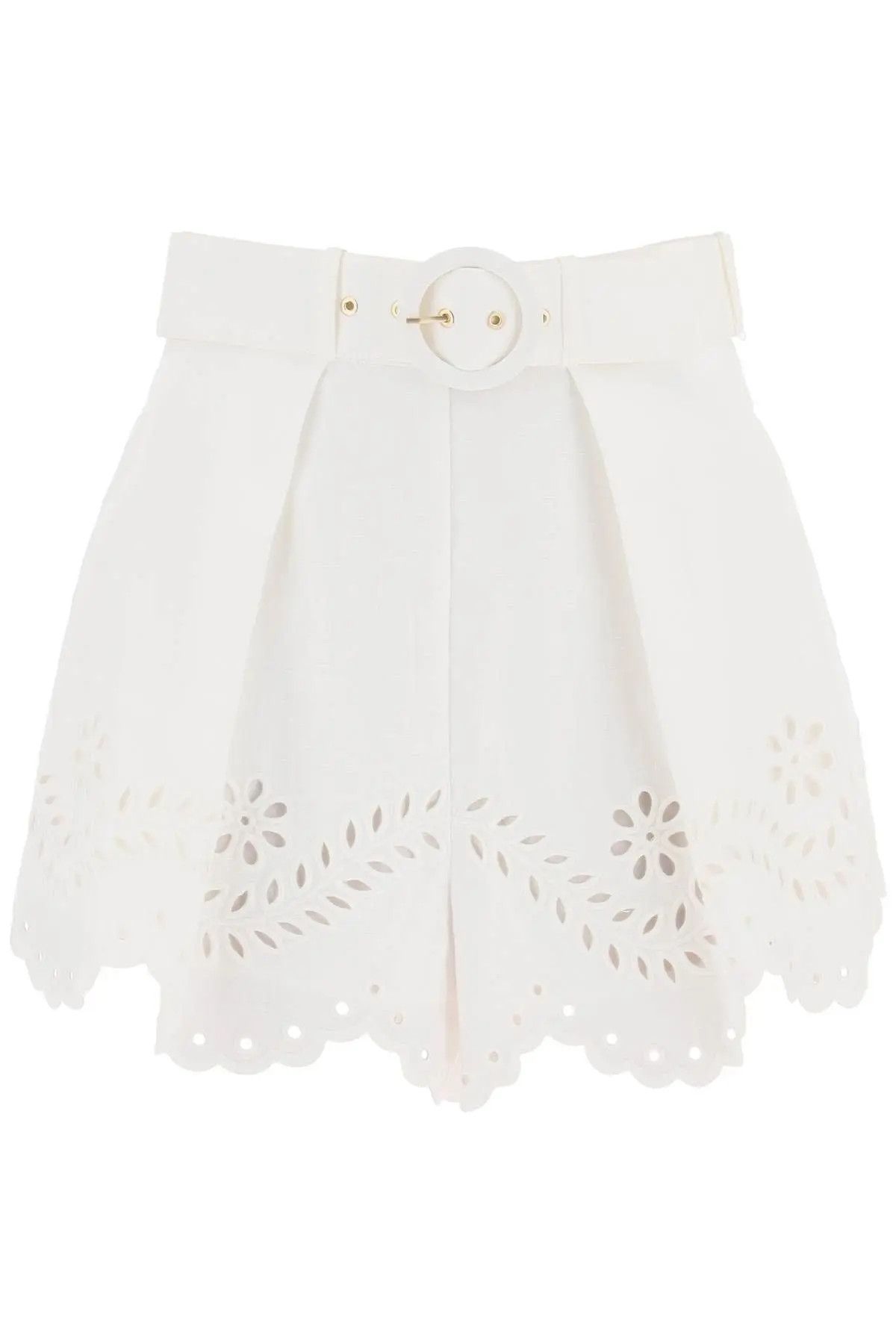image of Zimmermann O1S22I1N1223 Junie Short In White, Women's (Size 26)