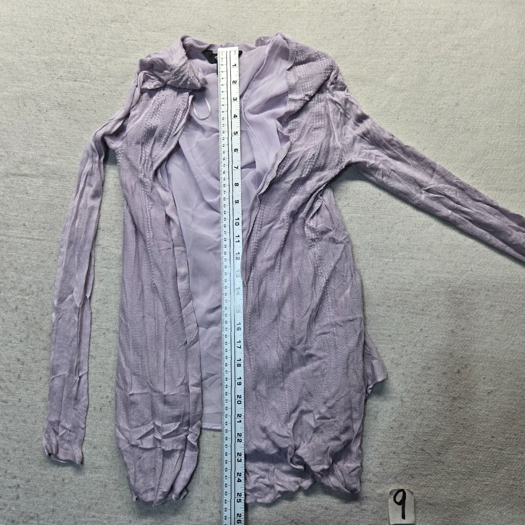 Vera Wang Vera Wang Simply Vera Purple Open Cardigan Double Layer Women's XS Extra Small Cardigan Open Purple Vera Wang Women XS Purple Cardigan Size XS / US 0-2 / IT 36-38 - 4 Thumbnail