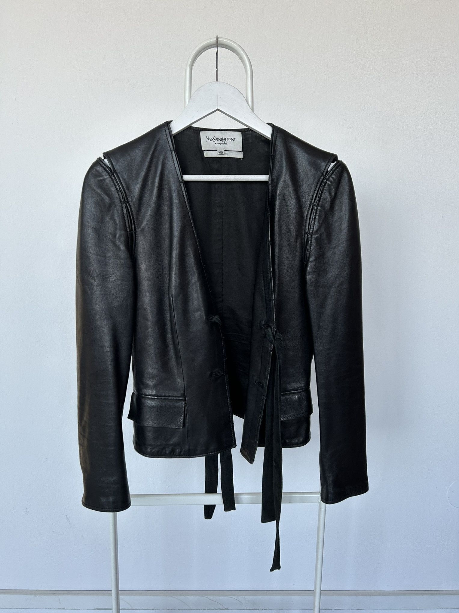 Yves Saint Laurent YSL Rive Gauche Tom Ford era leather jacket Size M / US 6-8 / IT 42-44 - 3 Thumbnail