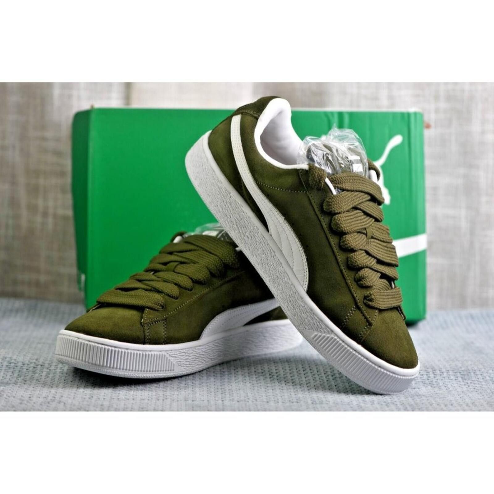 Puma PUMA Suede XL | Dark Oliver/Puma White | 395205-13 Size US 9 / EU 42 - 4 Thumbnail
