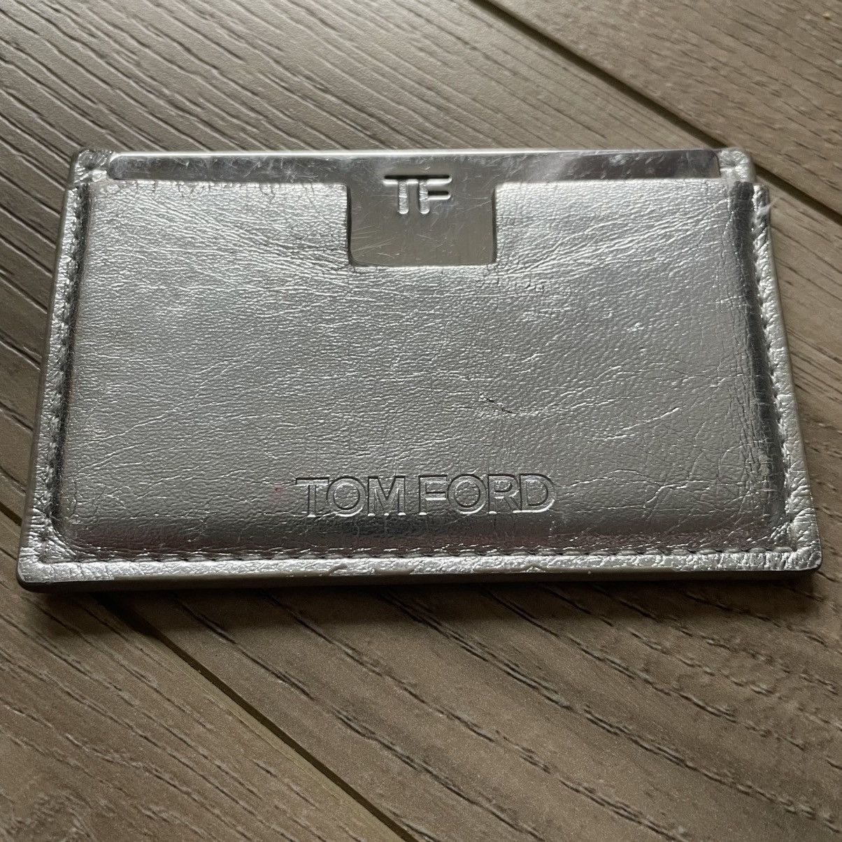 Tom Ford Tom Ford Metallic Silver Leather Card Holder and Mirror Size ONE SIZE - 2 Thumbnail