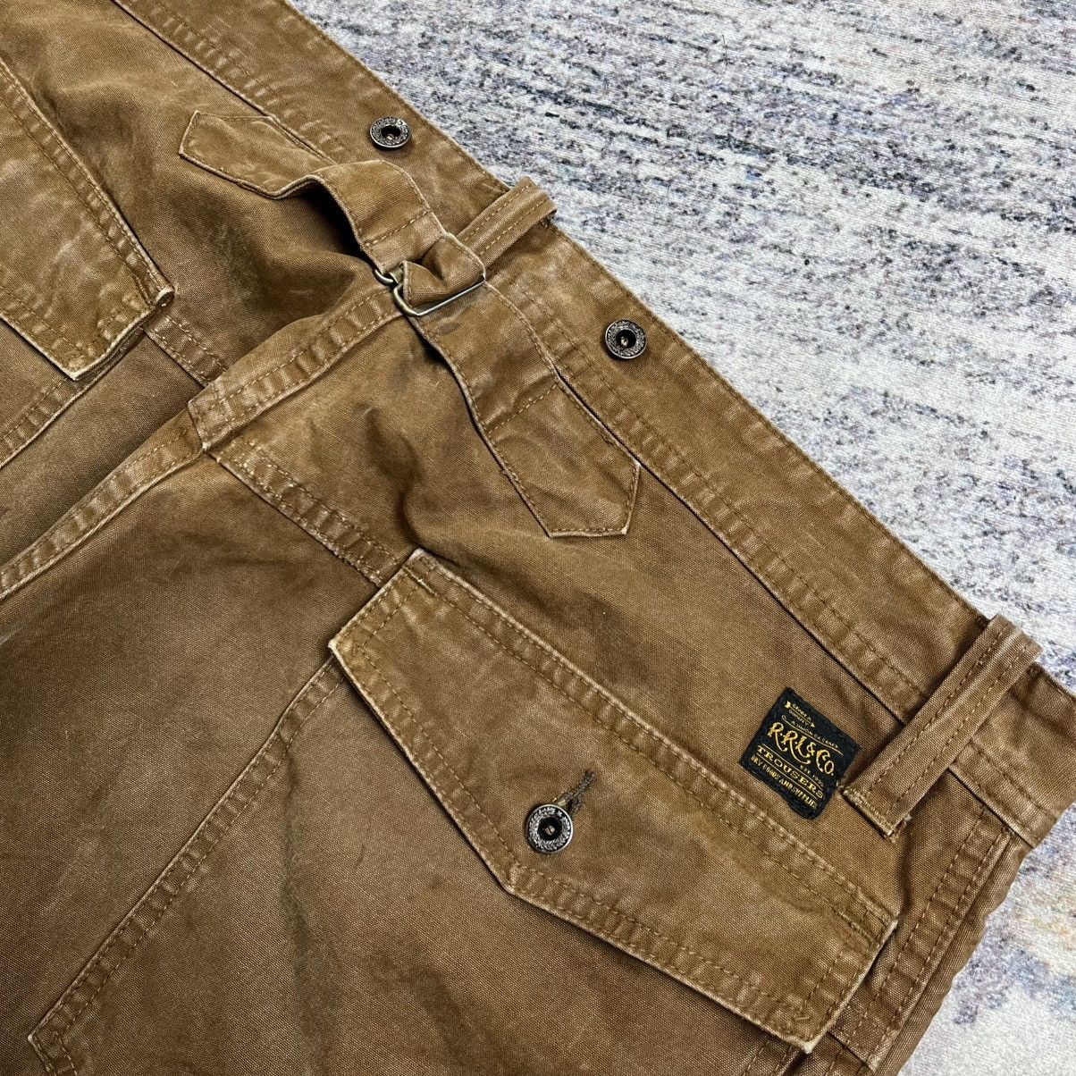 RRL Ralph Lauren Rrl Double Rl canvas double knee buckle back work pants Size US 34 / EU 50 - 7 Thumbnail