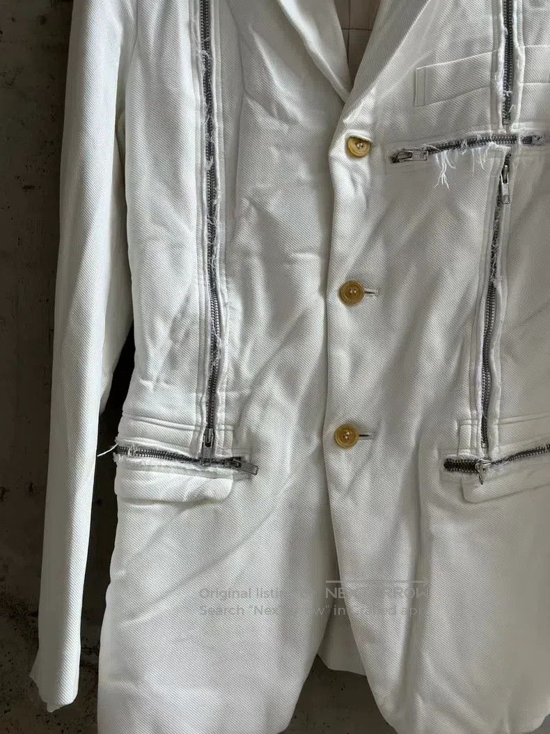 Comme des Garcons Comme Des Garcons Tear-away Zipper Slogan Wool Blazer, Siz Size US S / EU 44-46 / 1 - 4 Thumbnail