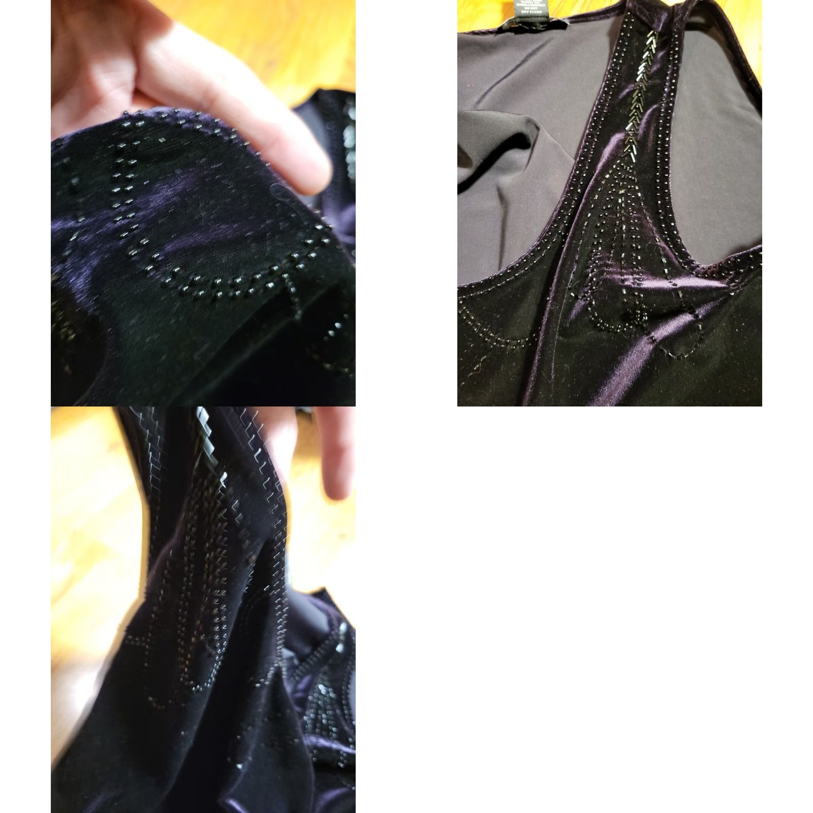 Velour Chelsea & Theodore Tank Purple Velour Embellished L Womens Tank Top Large Purple Velour Embellishments Women Size L / US 10 / IT 46 - 8 Thumbnail