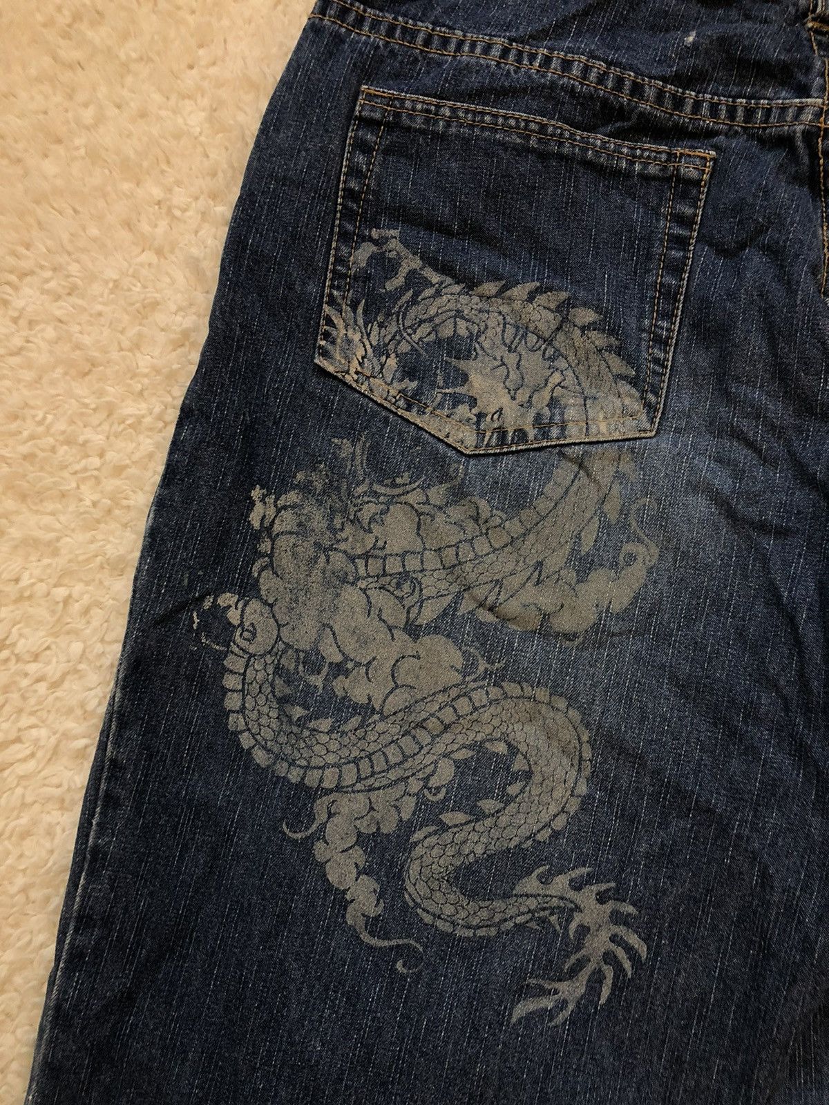 Nirvana × Vintage Pants Nirvana Dragon Vintage 90’s Jeans Size US 34 / EU 50 - 2 Thumbnail