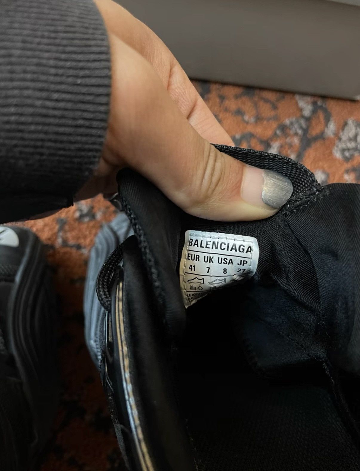 Balenciaga Balenciaga Tyrex Black Sneakers, Racing-inspired design Size US 8 / EU 41 - 5 Thumbnail