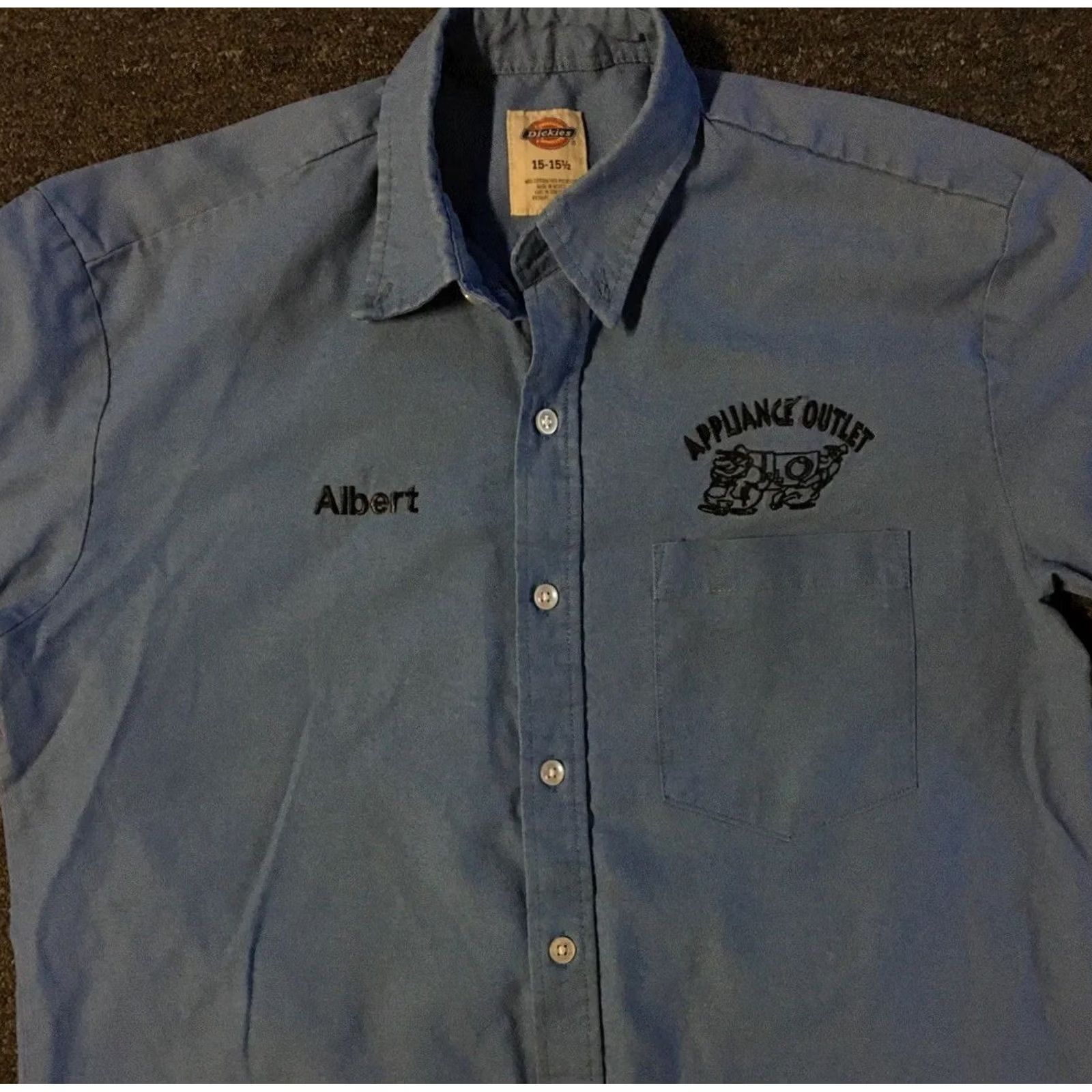 Dickies VINTAGE Dickies Work Shirt Long Sleeve M Blue 90s Biker Trucker Grunge Punk Retro Logo Pocket Shirt Mens Size US M / EU 48-50 / 2 - 4 Thumbnail