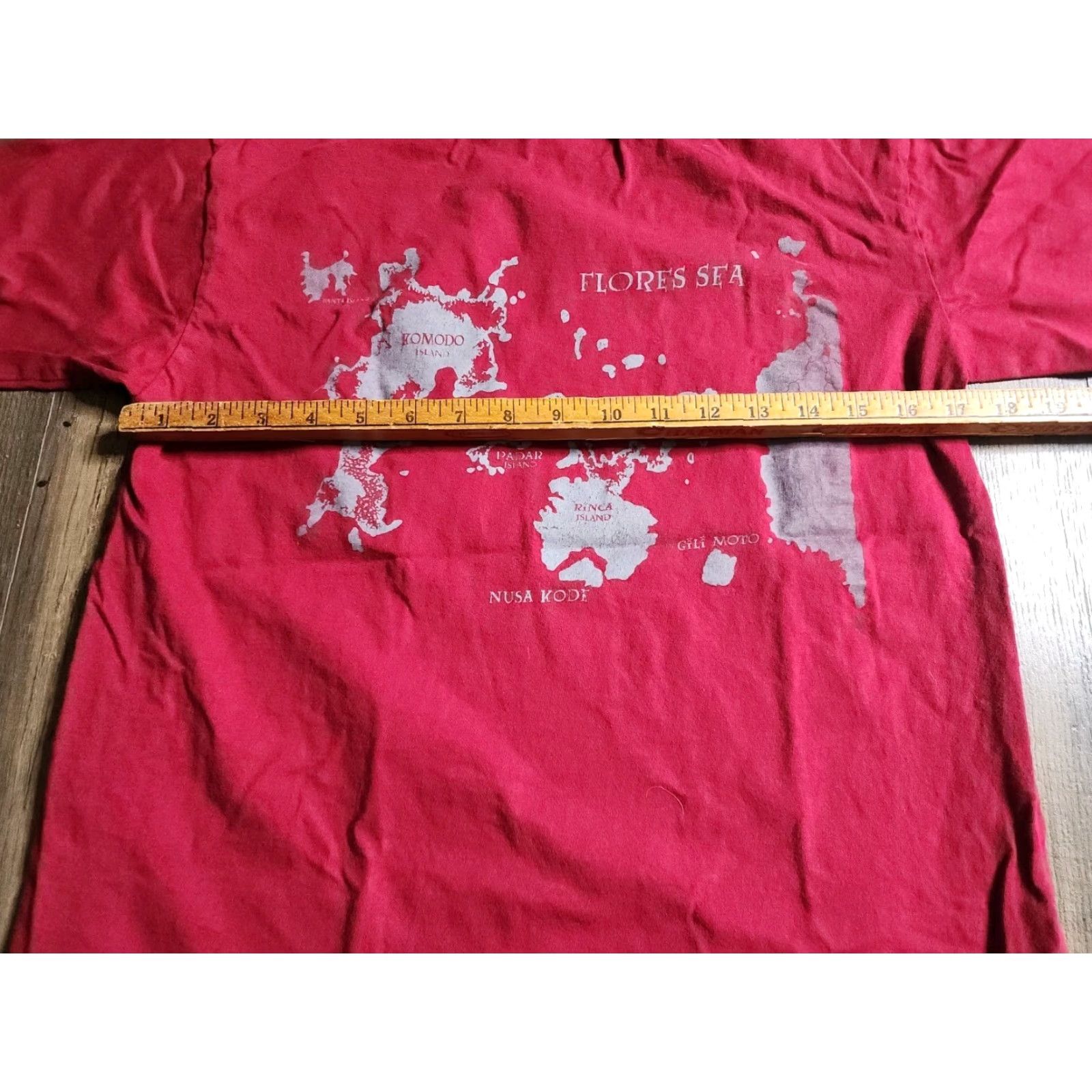 Vintage VINTAGE Candy International Womens XL Komodo National Park Dragon T Shirt Double Sided Indonesia Red Cotton Crew Neck Short Sleeve Men/Women? Size XL / US 12-14 / IT 48-50 - 2 Thumbnail