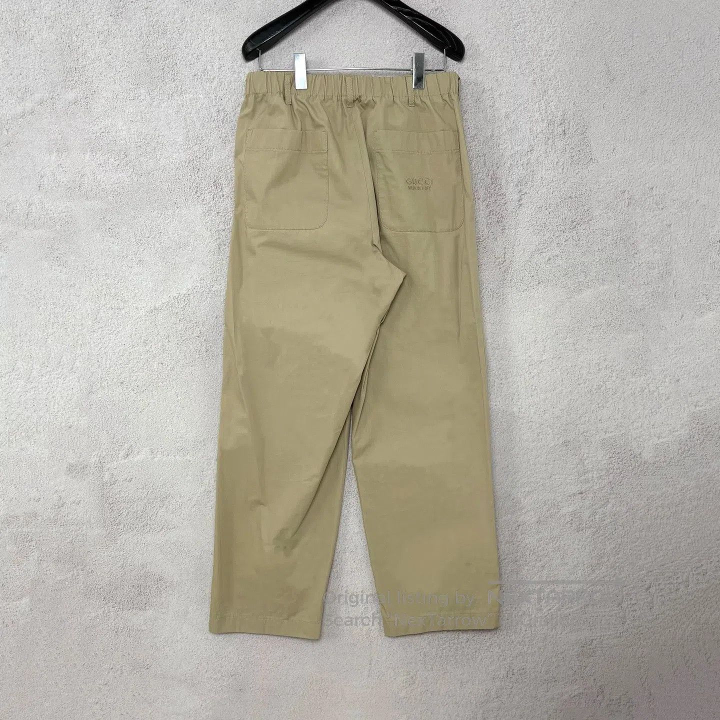 Gucci Guicci Khaki embroidered logo casual long pants Size US 32 / EU 48 - 2 Thumbnail