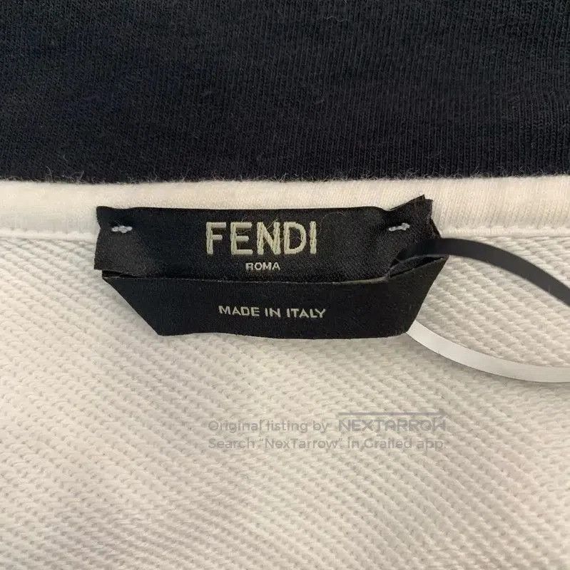 Fendi Fendi Men's White Cotton Zip Hoodie . Size US L / EU 52-54 / 3 - 6 Thumbnail