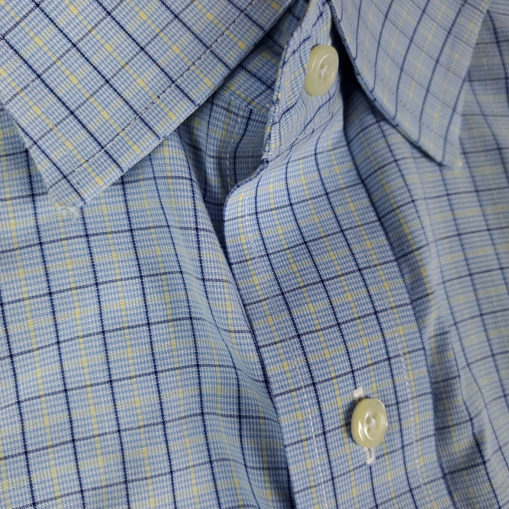 Brooks Brothers Brooks Brothers Shirt Mens 16.5 Blue Plaid Traditional Fit Dress Button Up Shirt Size 42R - 4 Thumbnail