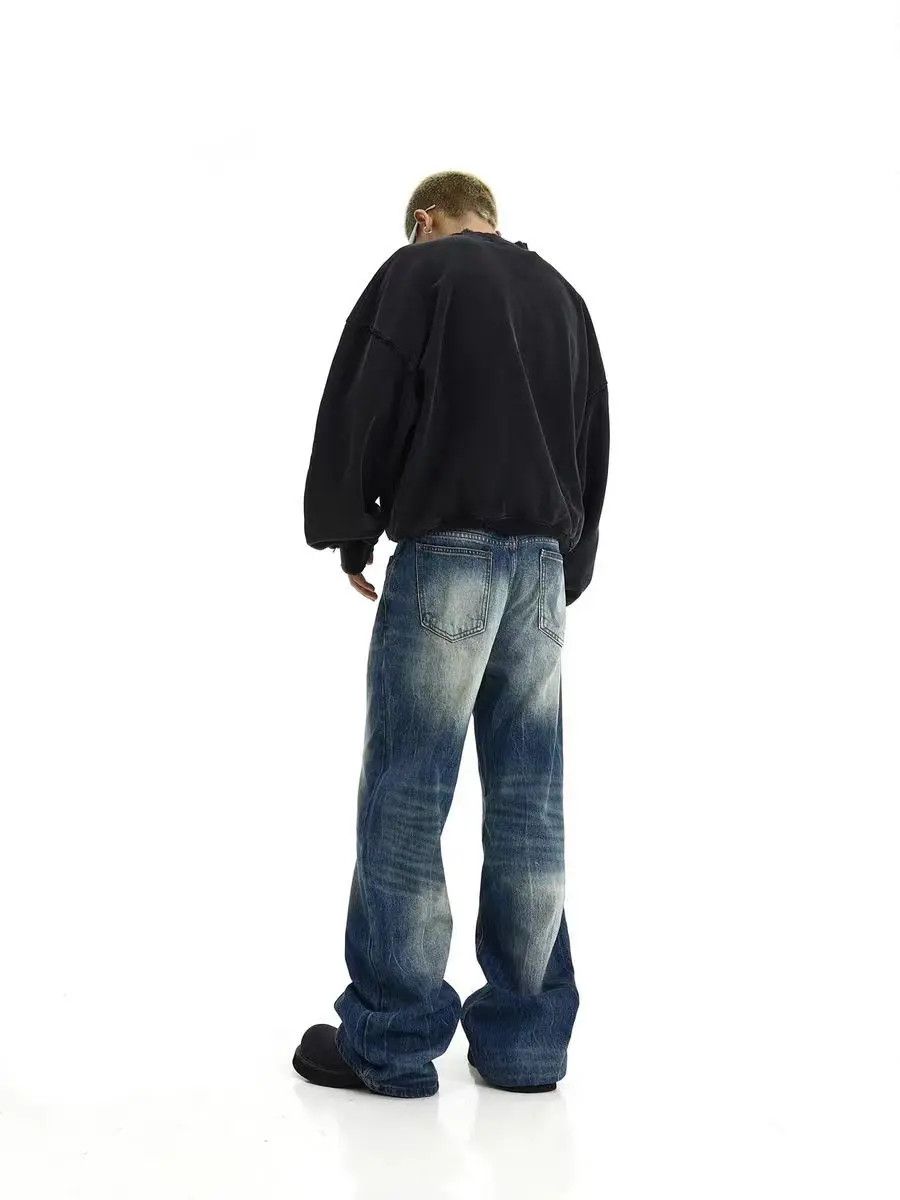 Japanese Brand × Jean High street washed and distressed baggy jeans Size US 34 / EU 50 - 3 Thumbnail