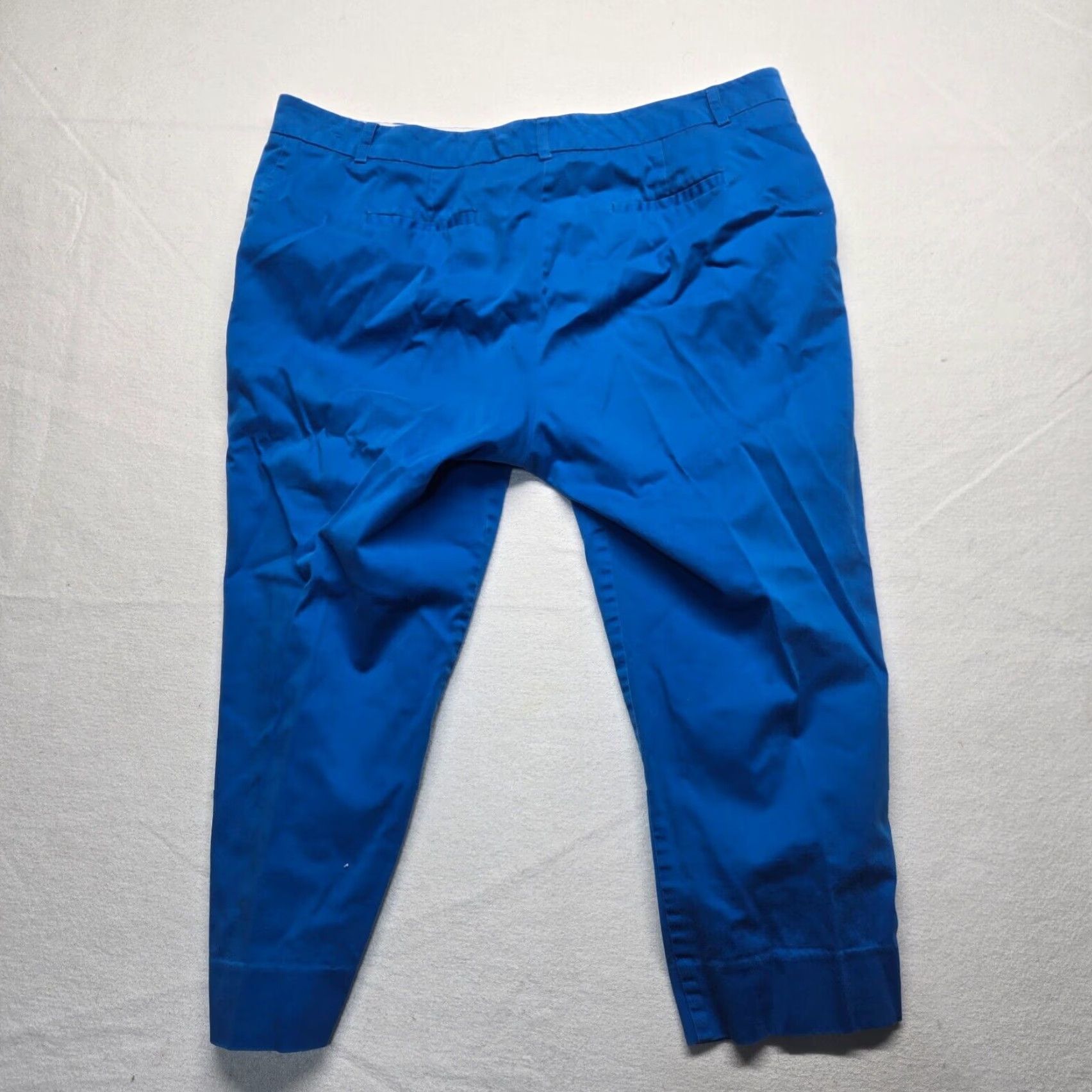 Vintage VINTAGE Kim Rogers Pants Women Solid Blue Cropped Straight 26.75in Inseam Size 16, High Rise, Regular Length, Casual Clothing Size 38" / US 16 / IT 52 - 7 Thumbnail